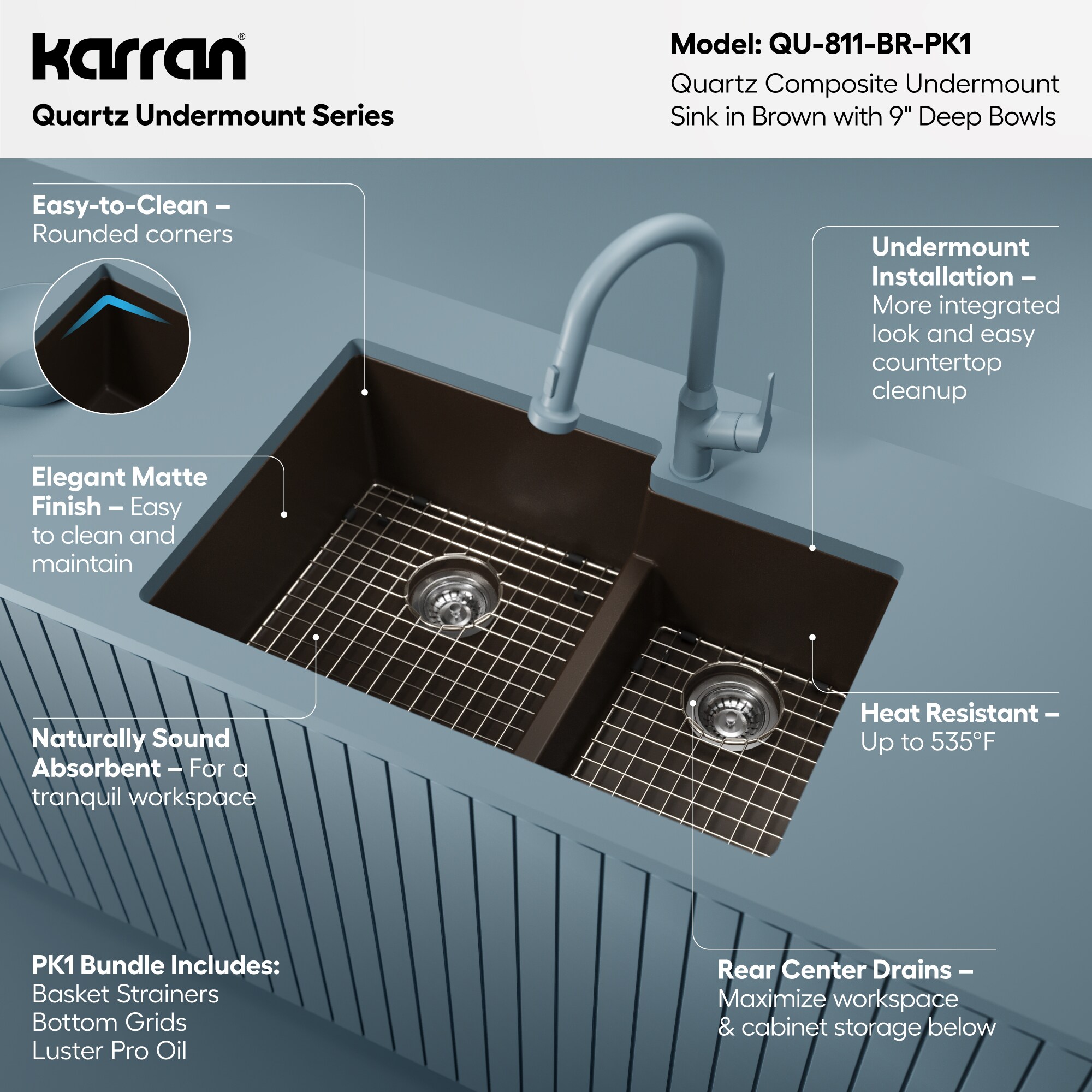 Karran QU-811-BR-PK1 Kitchen-Sinks - View #5
