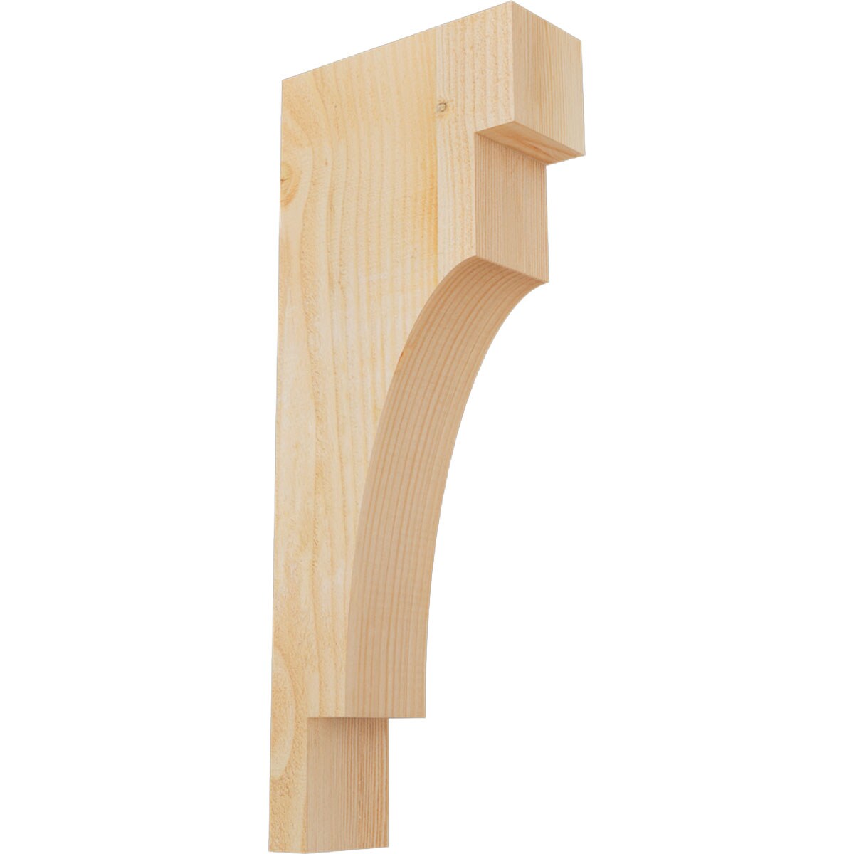 Ekena Millwork COR04X10X26MED00RDF 4-in x 10-in x 26-in Mediterranean Unfinished Douglas fir Wood Paintable/Stainable Corbel