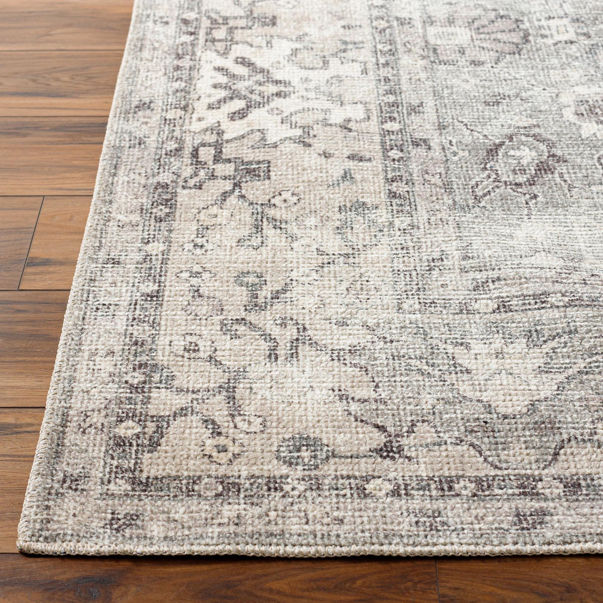 Livabliss 5 X 8 (ft) London Fog Indoor Damask Oriental Area Rug in the ...