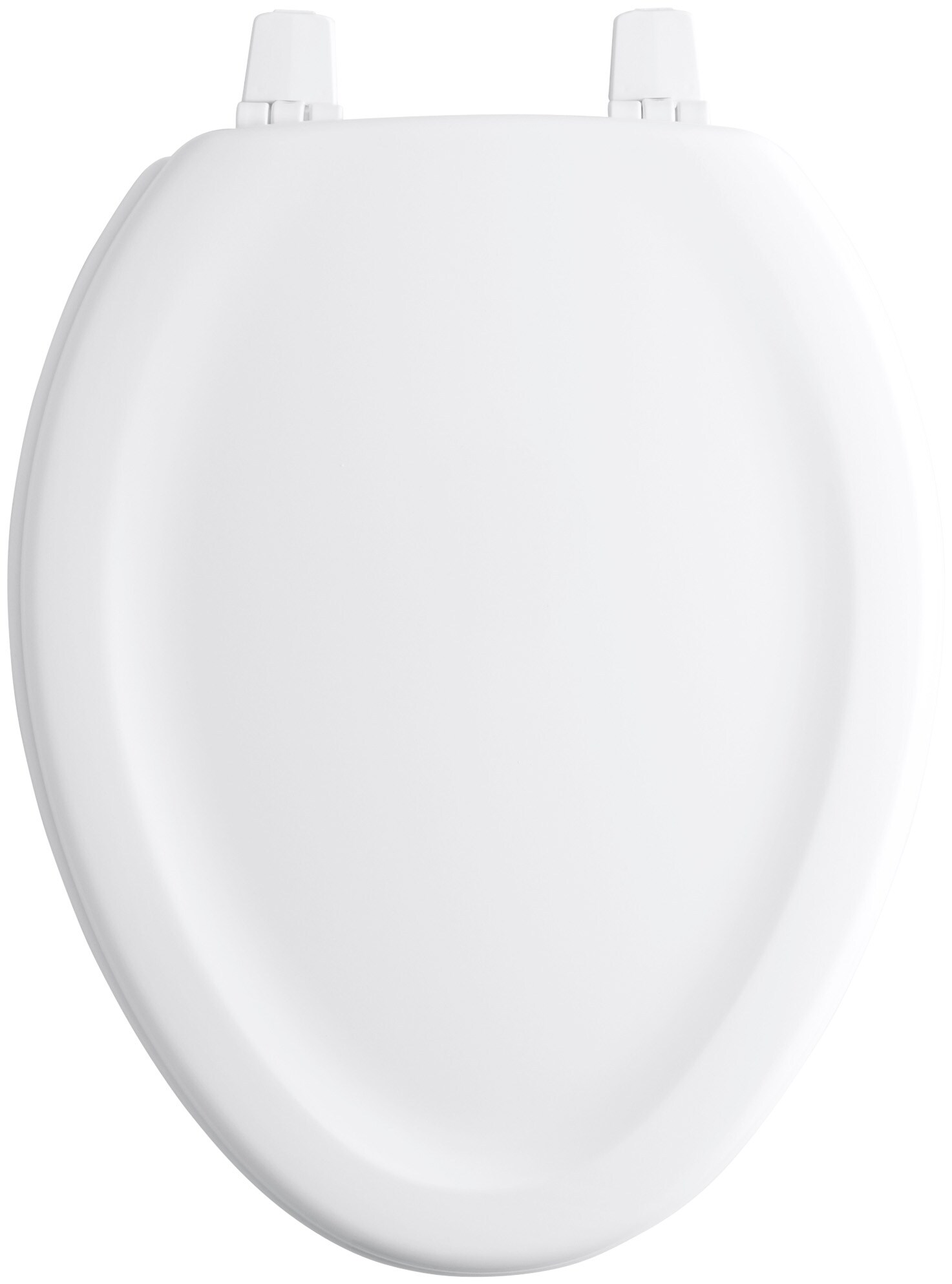 White Elongated Compression-Molded Wood Toilet Seat