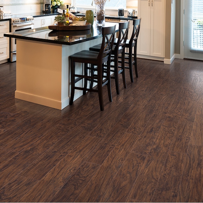 Style Selections Marvino Hickory Handscraped Wood Plank Laminate Flooring Sample Style Selections Marvino Hickory Handscraped Wood Plank Laminate Flooring Sample