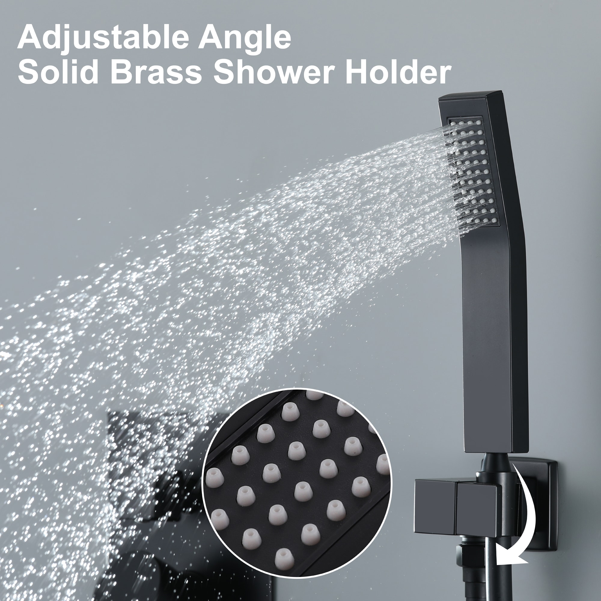 WELLFOR SPA-88005B Showerhead-Bar-Panels - View #4