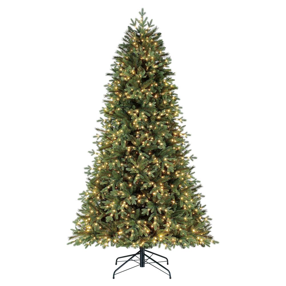 Holiday Living 7.5-ft Spruce Pre-lit Artificial Christmas Tree with LED ...