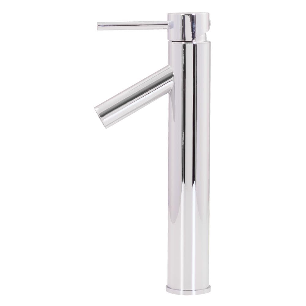 Novatto BM-012CH Dalyss Chrome Vessel 1-handle Waterfall Residential Handle Bathroom Sink Faucet
