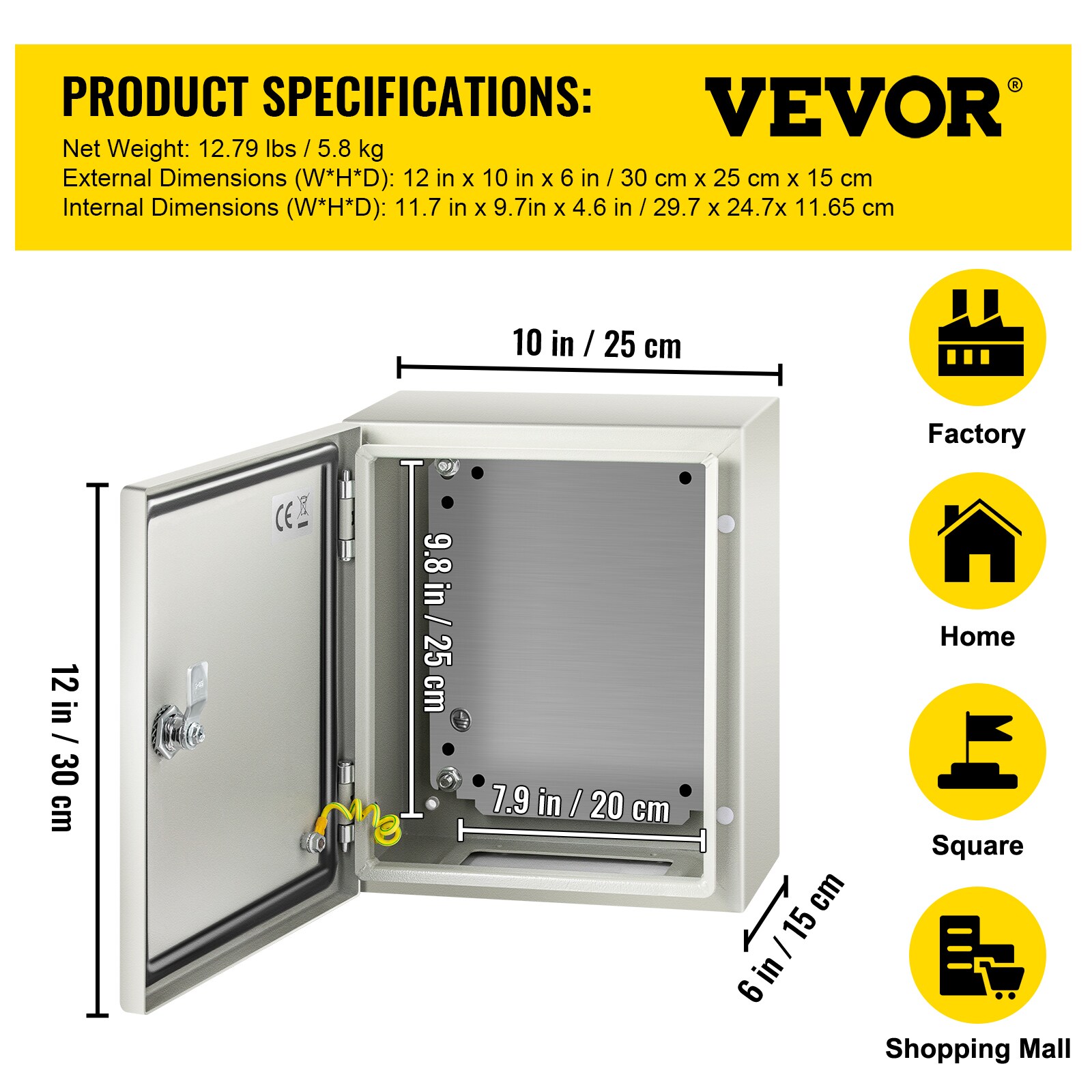 VEVOR DQXJSTCFS30X25X15V0 Electrical-Box - View #8