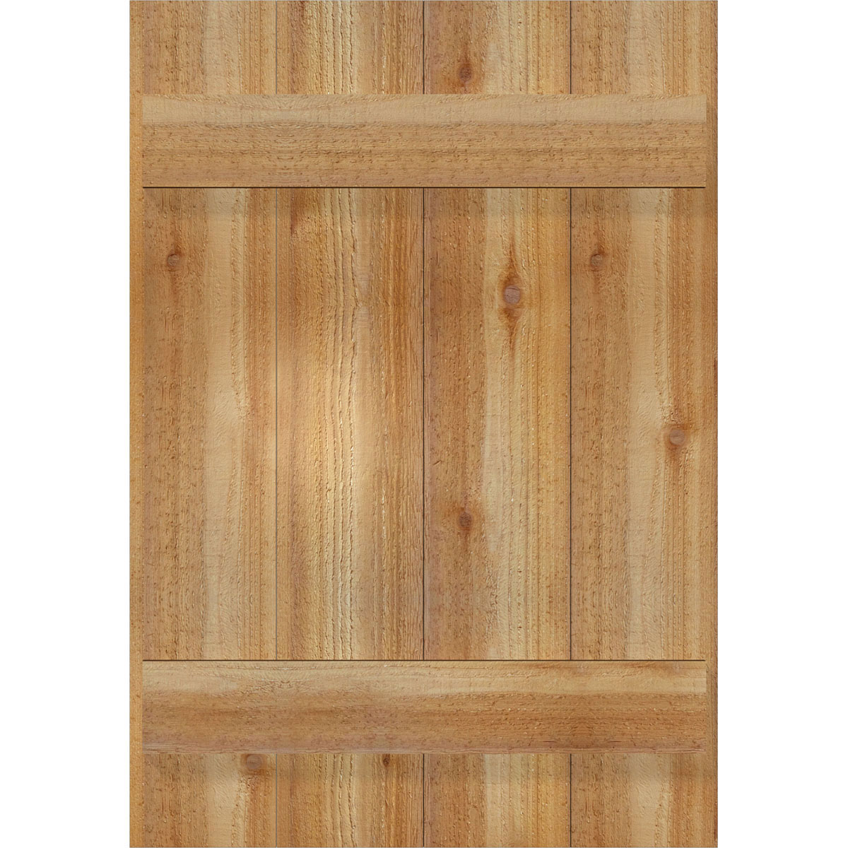 Ekena Millwork RBJ06S21X031RWR 21.5-in W x 31-in H Unfinished Paintable/Stainable Board and batten Wood Exterior Shutters ( 2 -Pack )