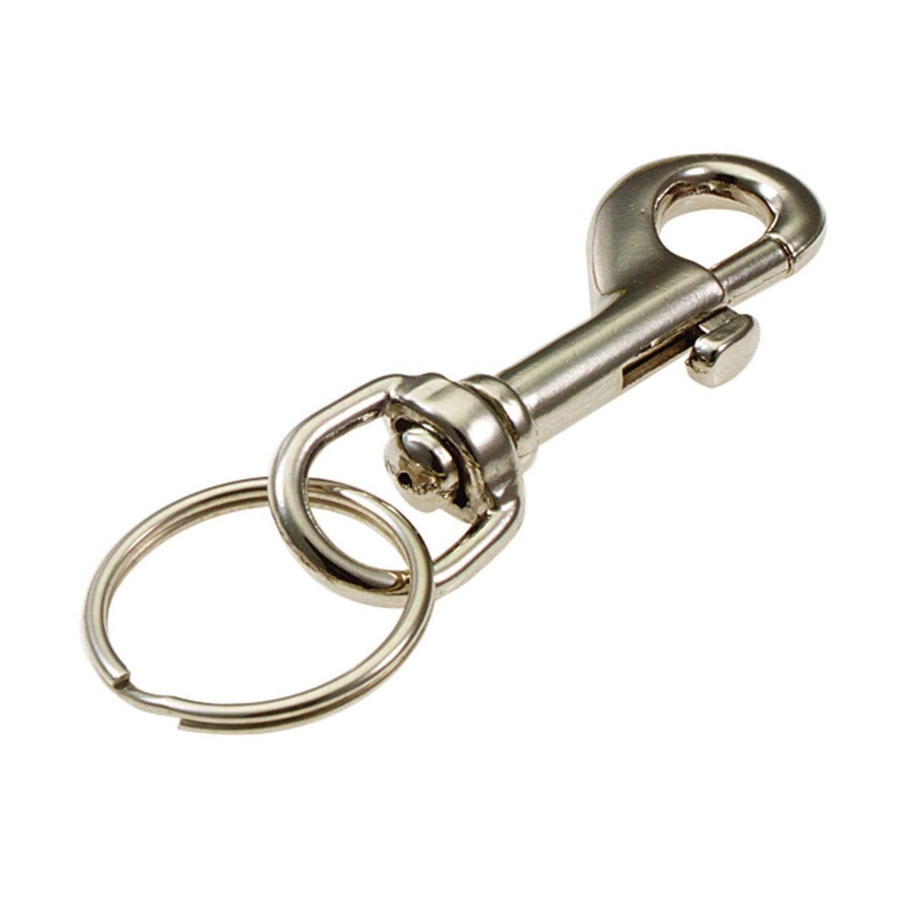 Lucky Line  2-1/8 Nickel-Plated Bolt Snap with Split Ring (45101)