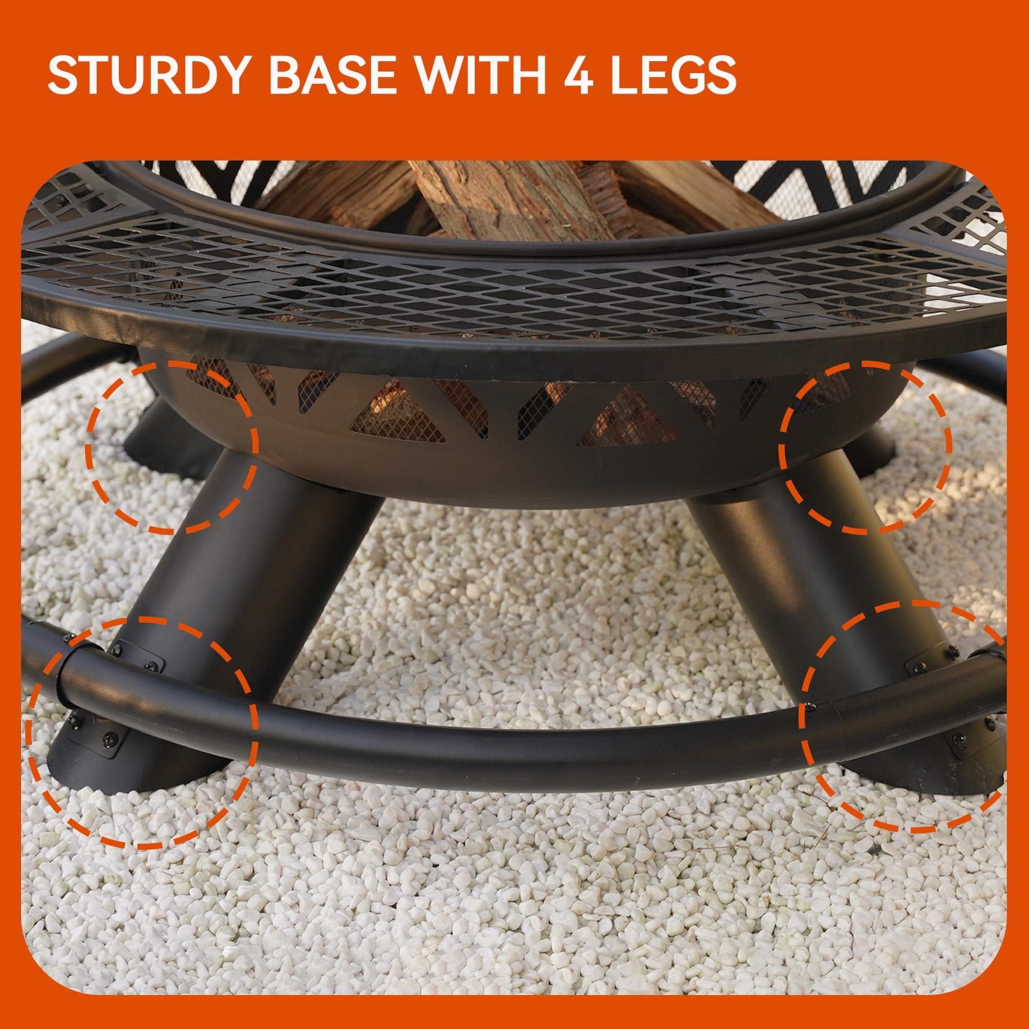 Bestier USLOW-O700711C-BLK Outdoor-Woodburning-Firepits - View #5