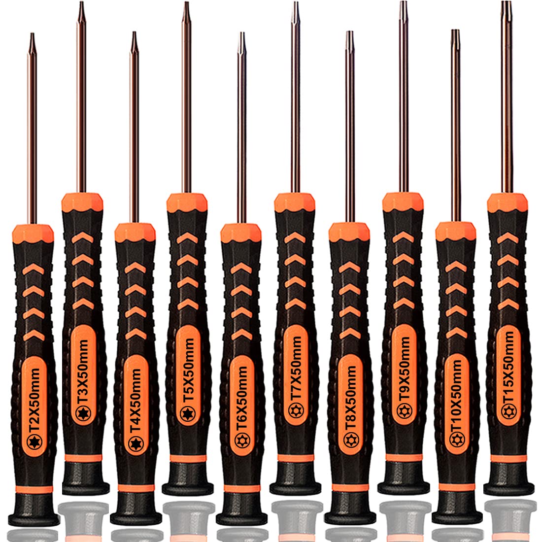DYRCJ  Torx Screwdriver Set T2 to T15 10 Piece Magnetic Precision Star Security Screwdrivers for Xbox PS4 PS3 Knife Computer Electronics Repair