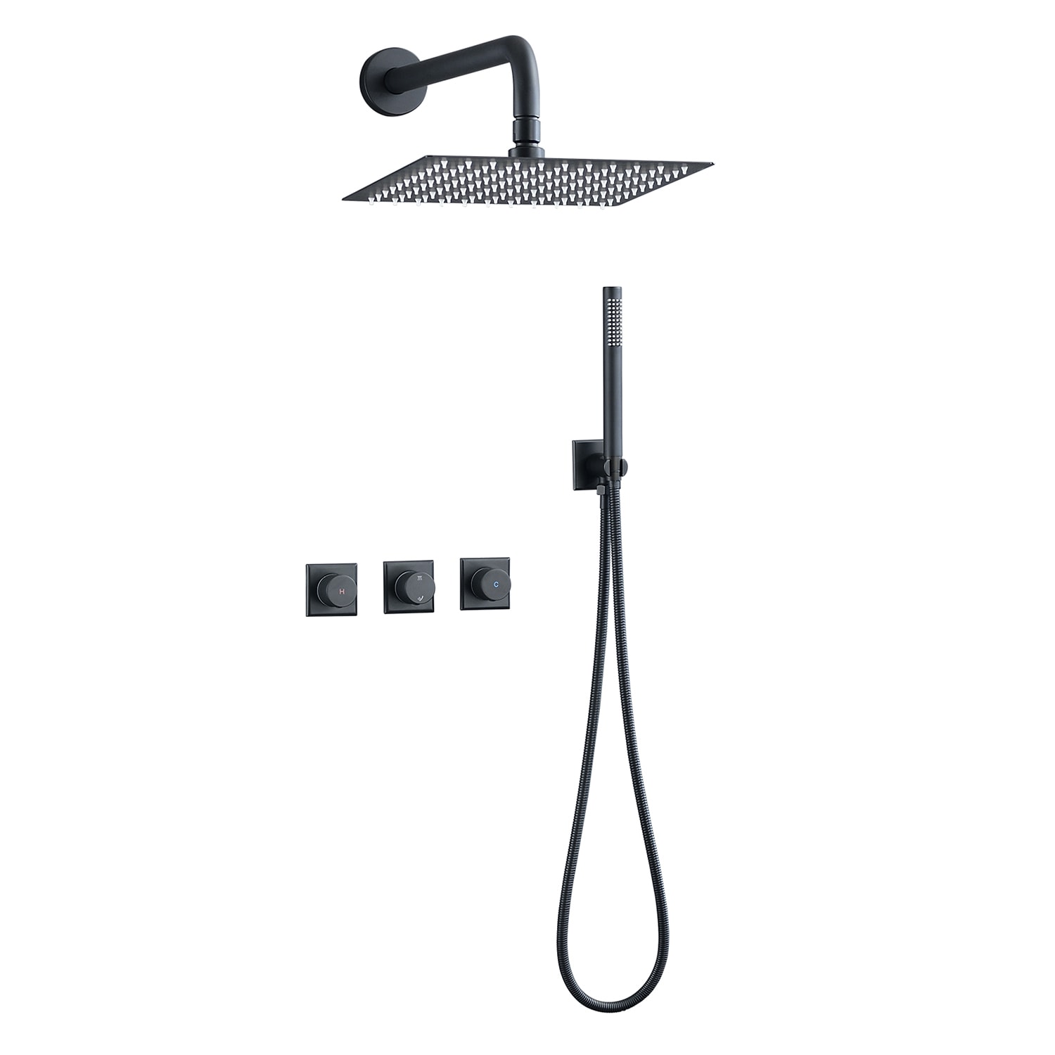 Delta Trinsic Matte Black Finish Shower System with Built-in Diverter, 