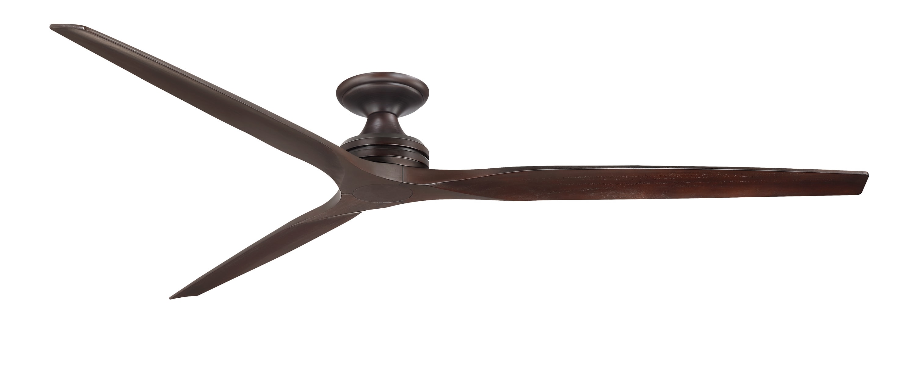 Fanimation Spitfire 84-in Dark Bronze with Dark Walnut Blades Indoor/Outdoor Flush Mount Smart Propeller Ceiling Fan Light Kit Compatible and Remote -  FPD6721BDZ-84DWA-F