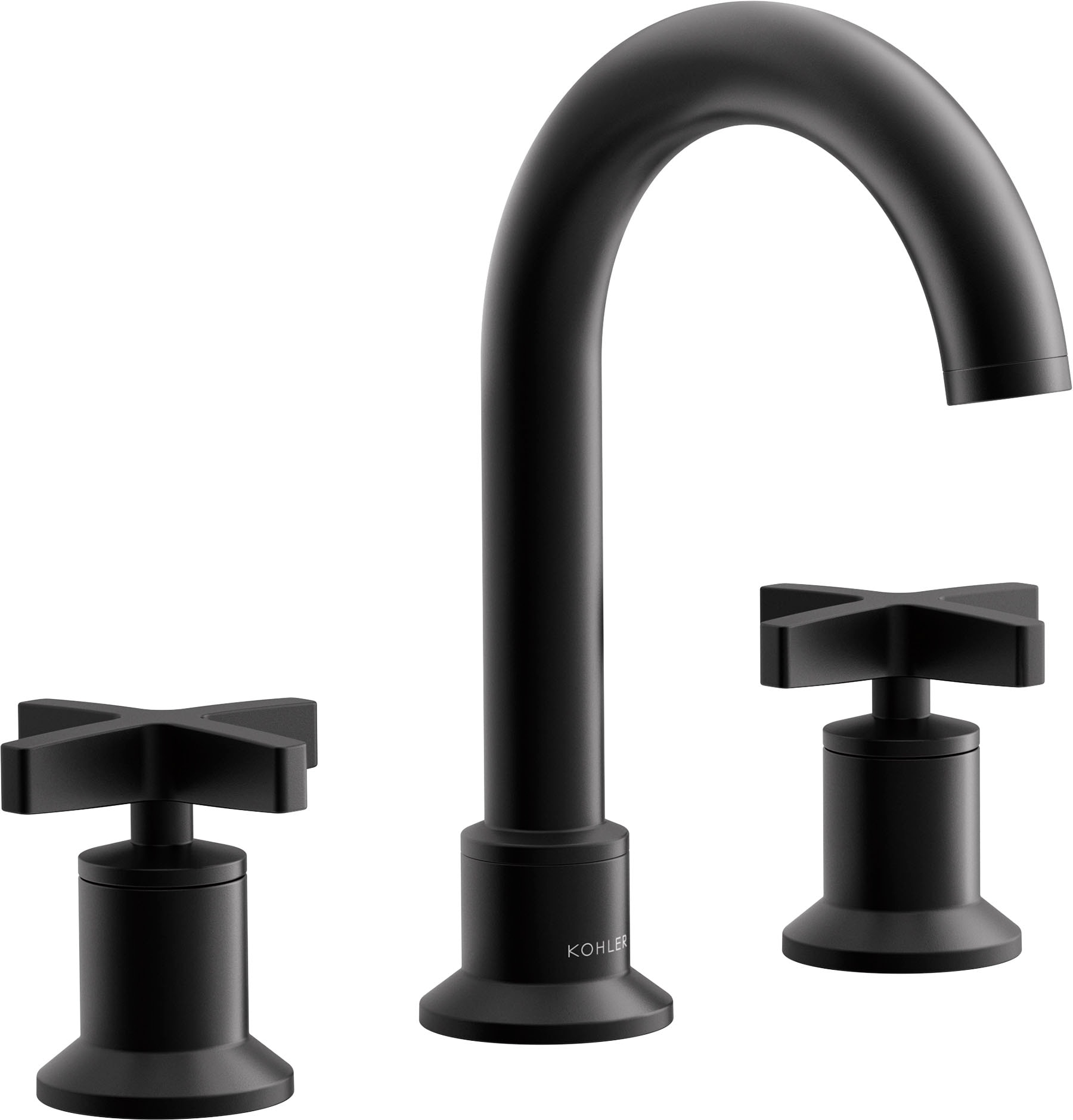 KOHLER Premise Matte Black Widespread 2-handle WaterSense Bathroom 