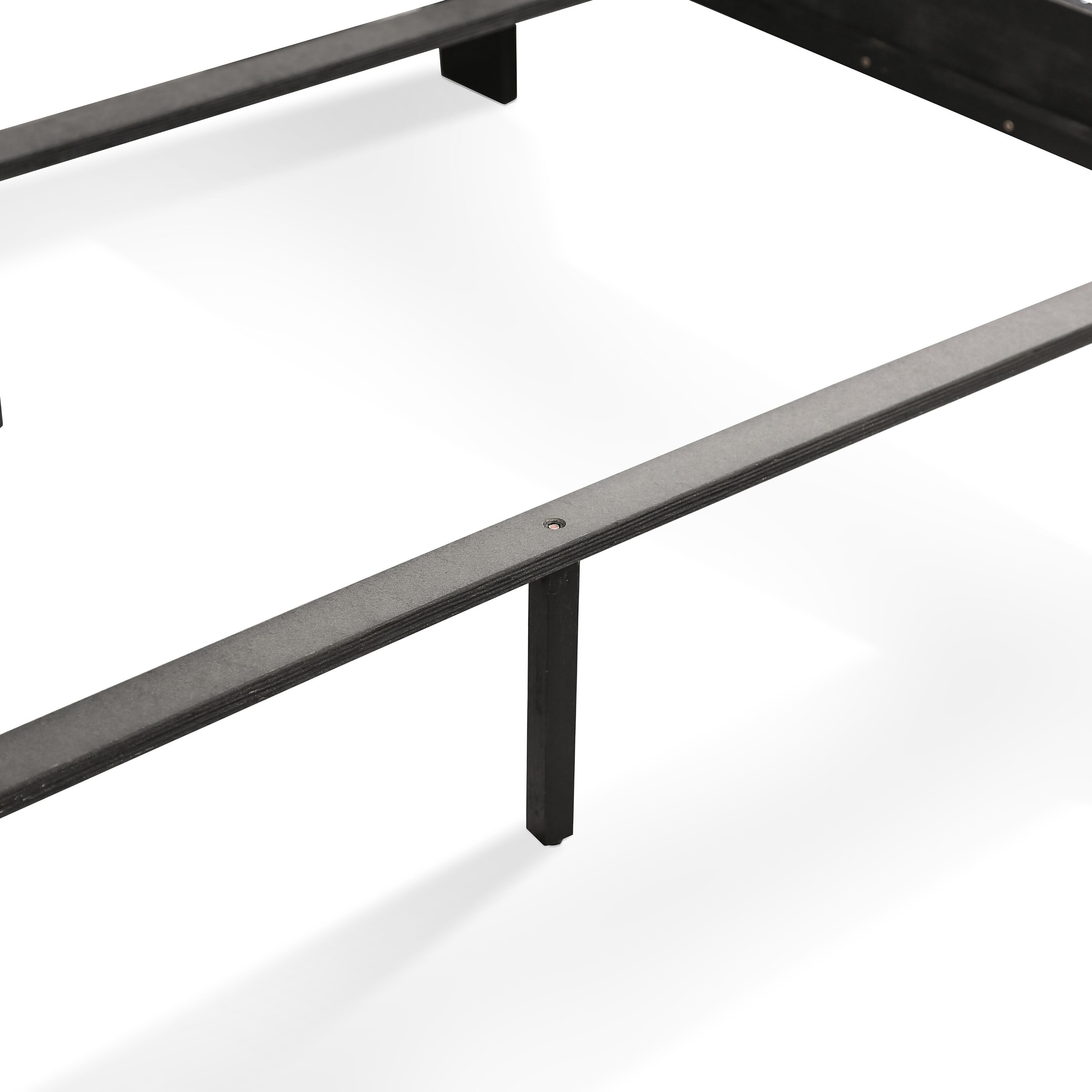 Black Twin Sleigh Bed with Wood Frame and Headboard