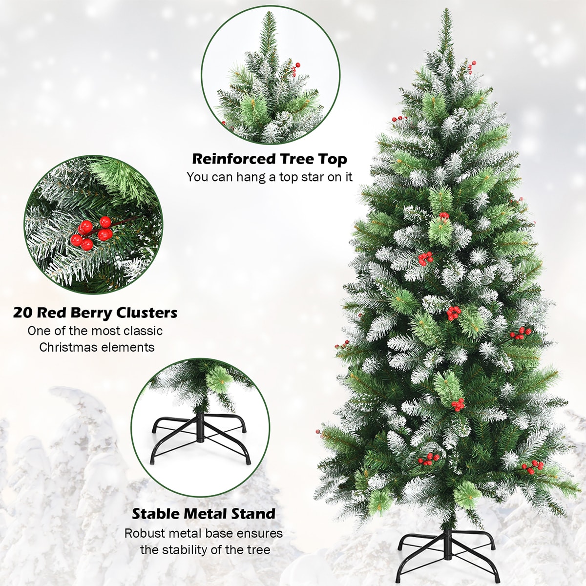 WELLFOR CM-HJY-23548 Artificial-Christmas-Trees - View #3