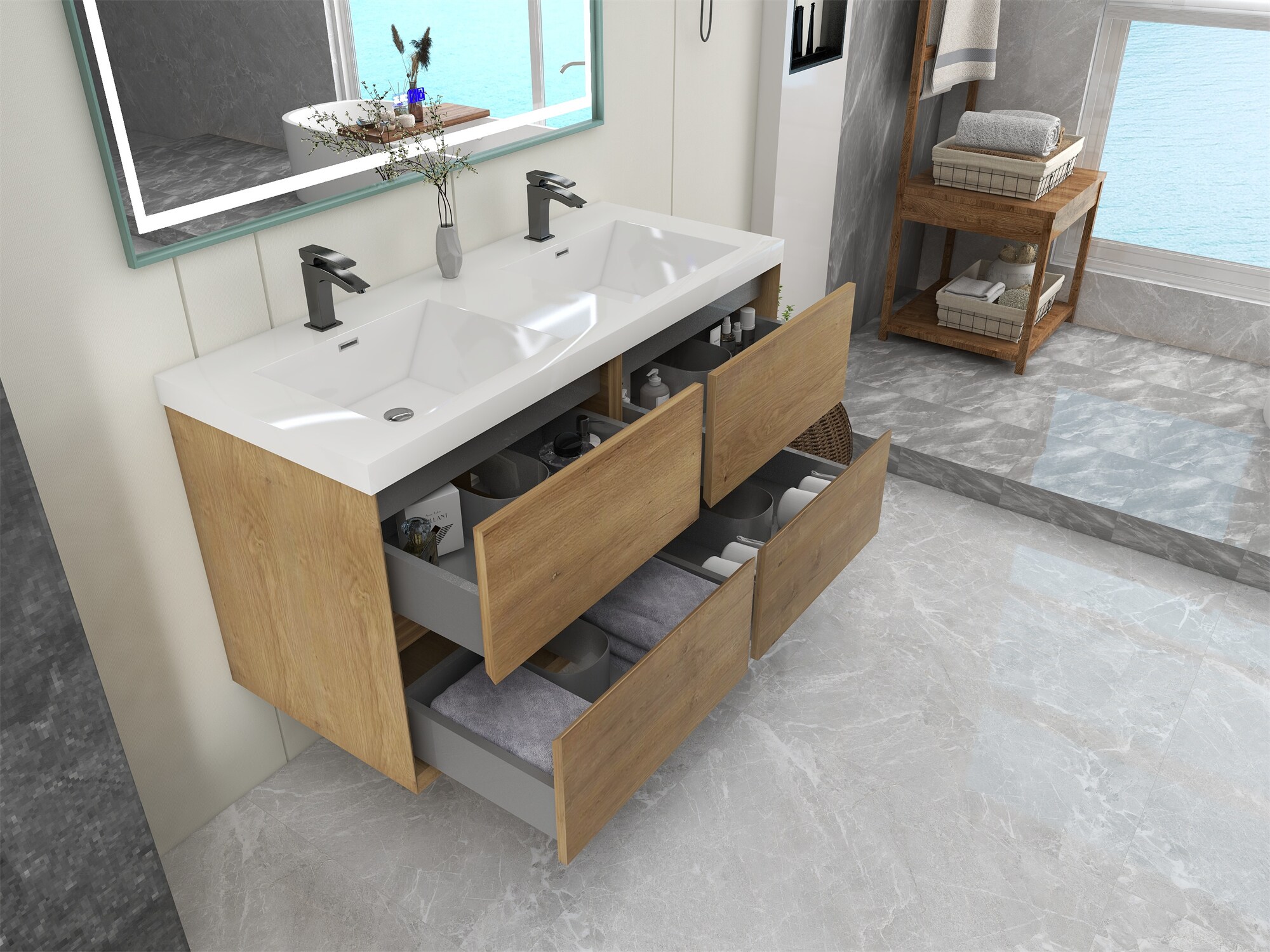 BV Better Vanity SLIM48D-OAK Bath-Vanity-Combo - View #8