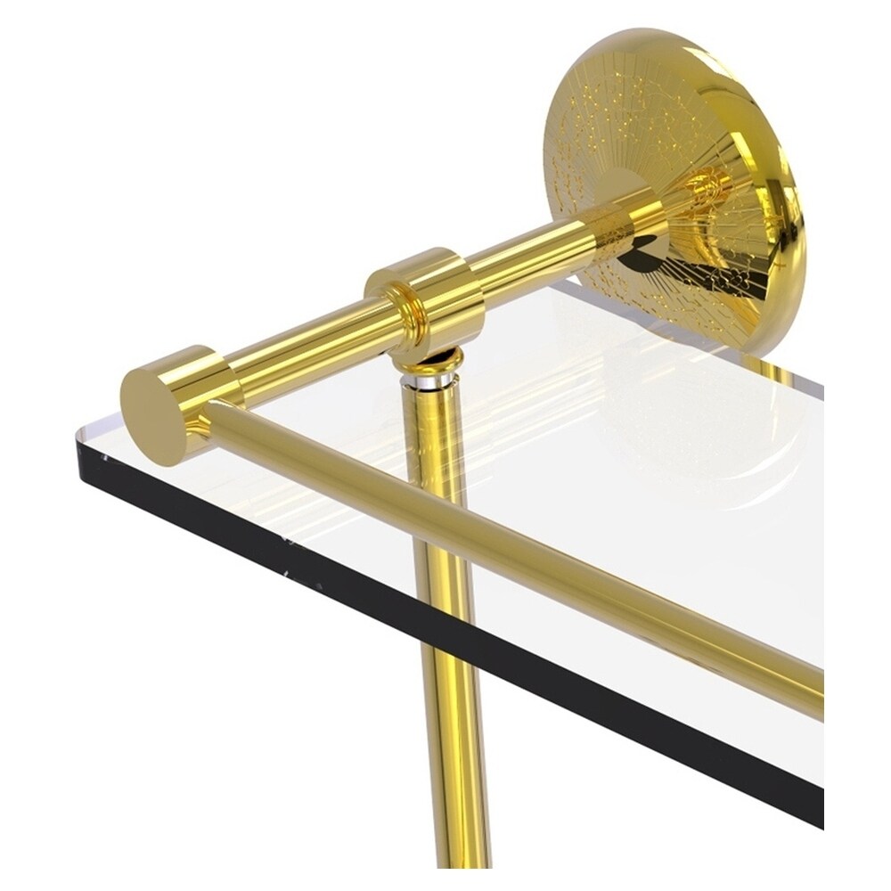 Allied Brass Monte Carlo Polished Brass 2-Tier Brass Wall Mount Bathroom Shelf  in the Bathroom Shelves department at