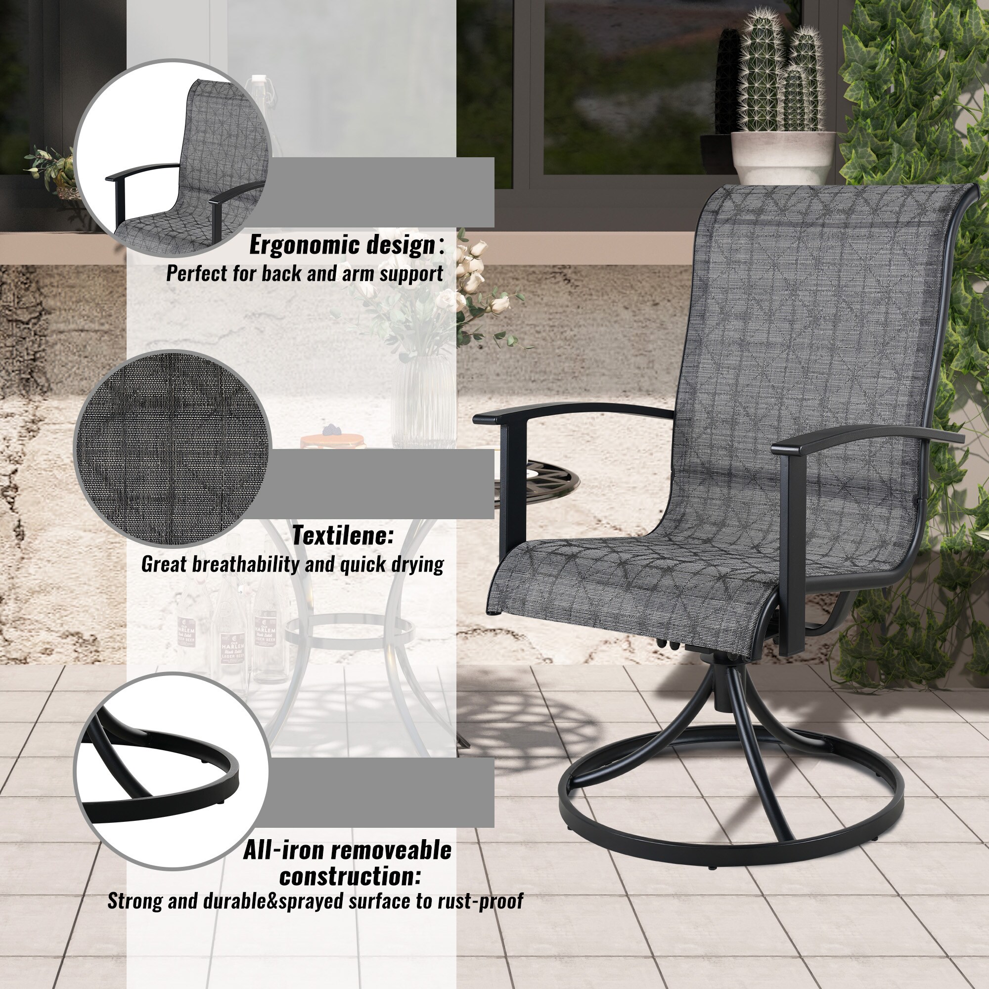 Clihome CL-64 Patio-Chairs - View #6