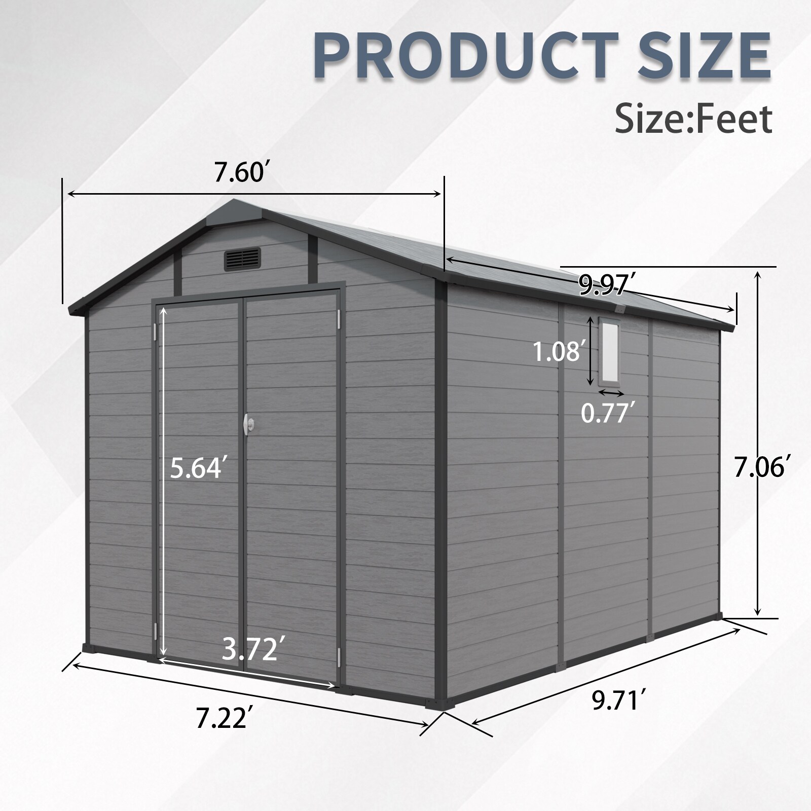 LUXEYARD DS-M-BAC03978 Metal-Storage-Buildings-Sheds - View #7