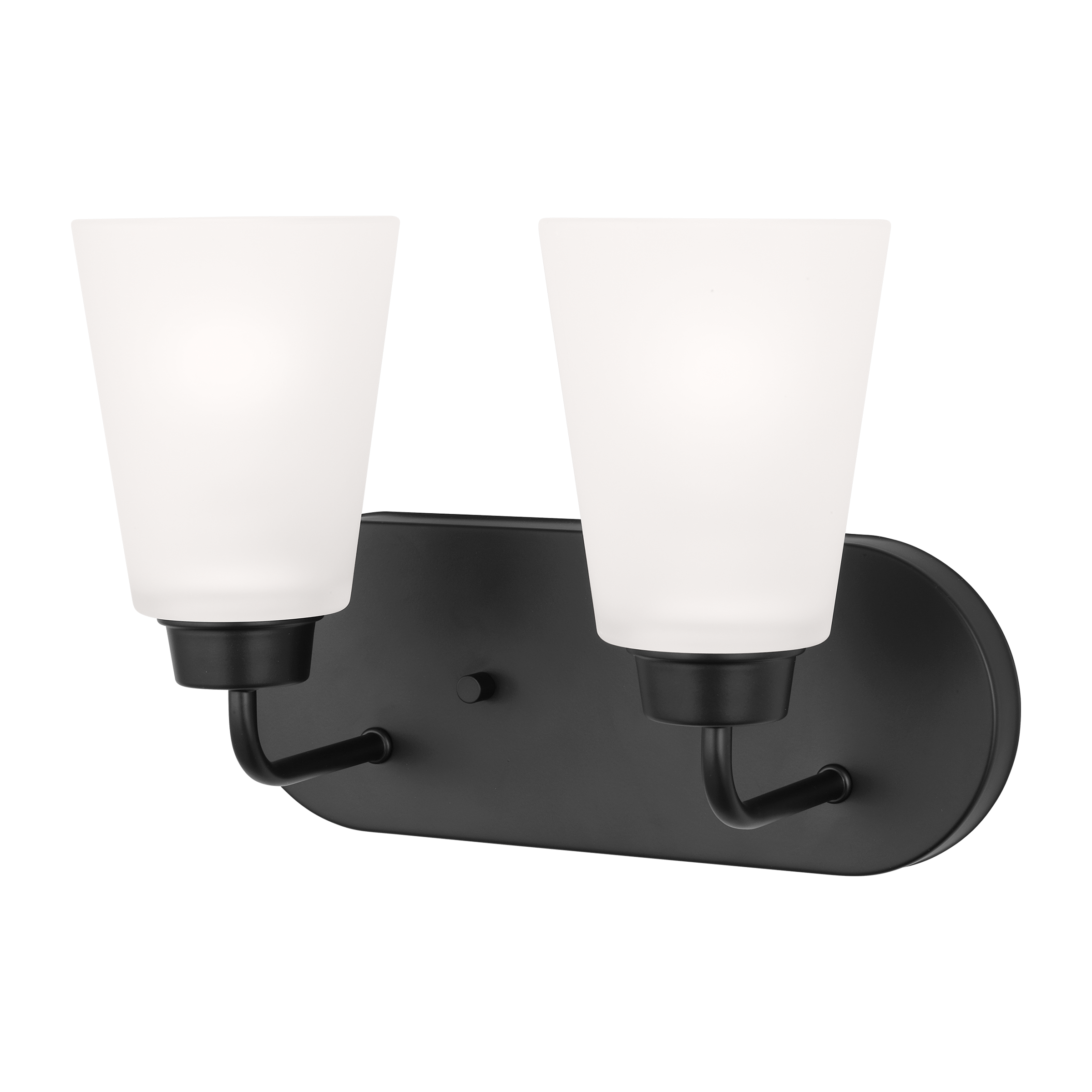 Generation Lighting 4415202EN3-112 Kerrville 12-in 2 -Light Black Transitional Vanity light