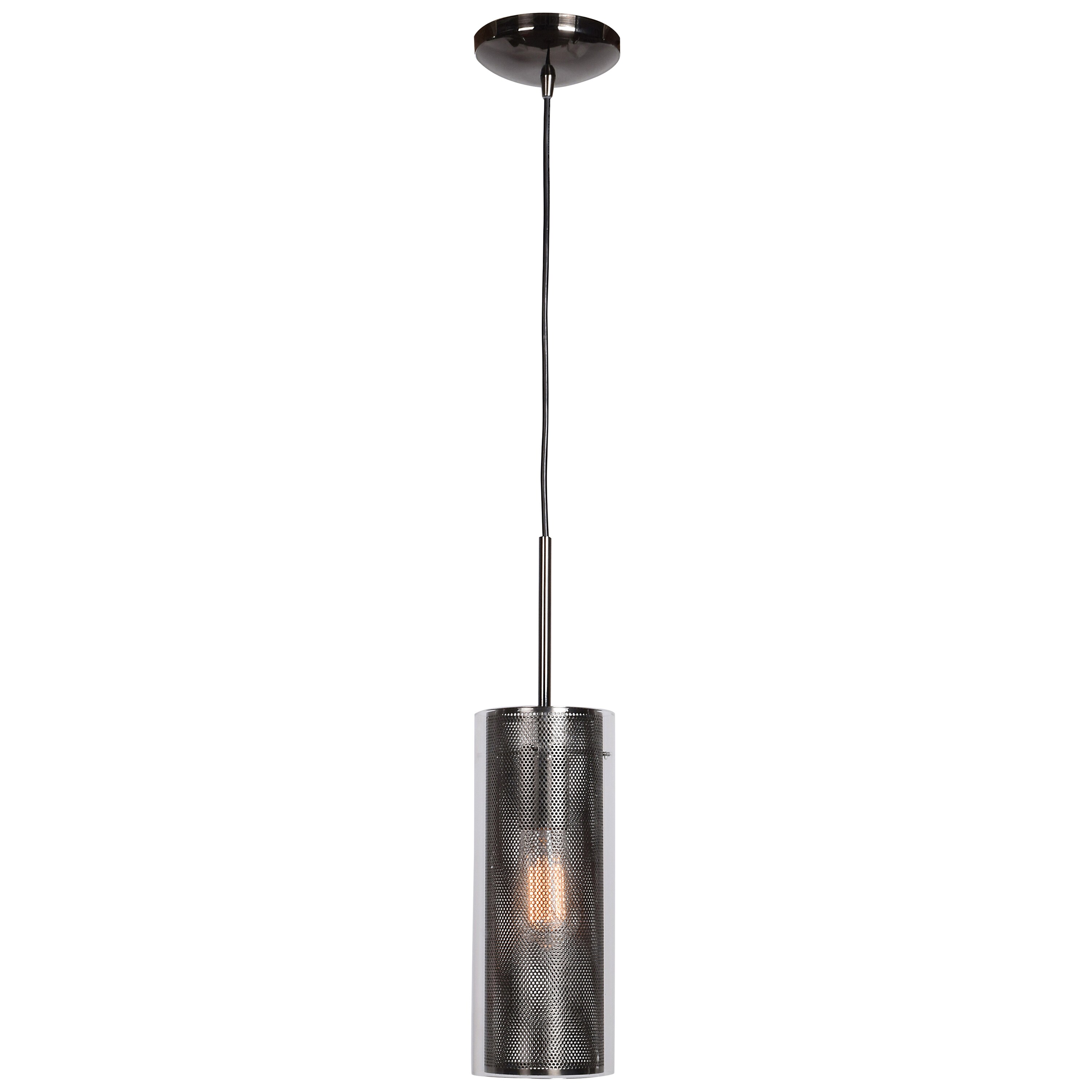 Access Lighting 63987-BCH/CLR Multis Black Chrome Modern/Contemporary Geometric Mini Hanging Pendant Light