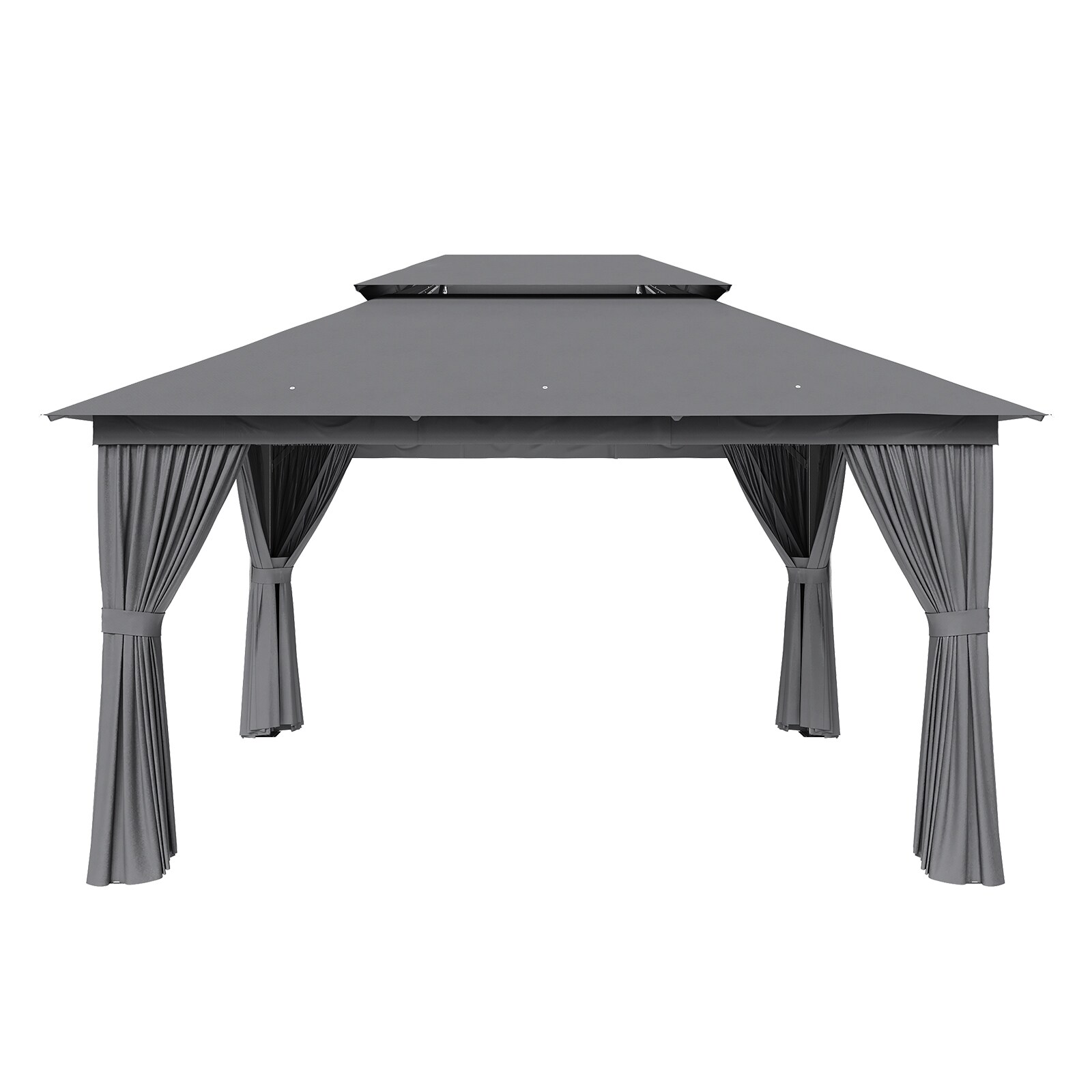 AOXUN Pergola 10-ft W x 10-ft L x 7-ft 3-in H Brown Metal AOXUN Pergola 10-ft W x 10-ft L x 7-ft 3-in H Brown Metal