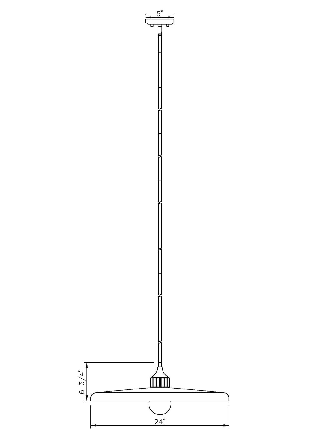 Paloma Brushed Nickel 24" LED Glass Indoor/Outdoor Pendant Light