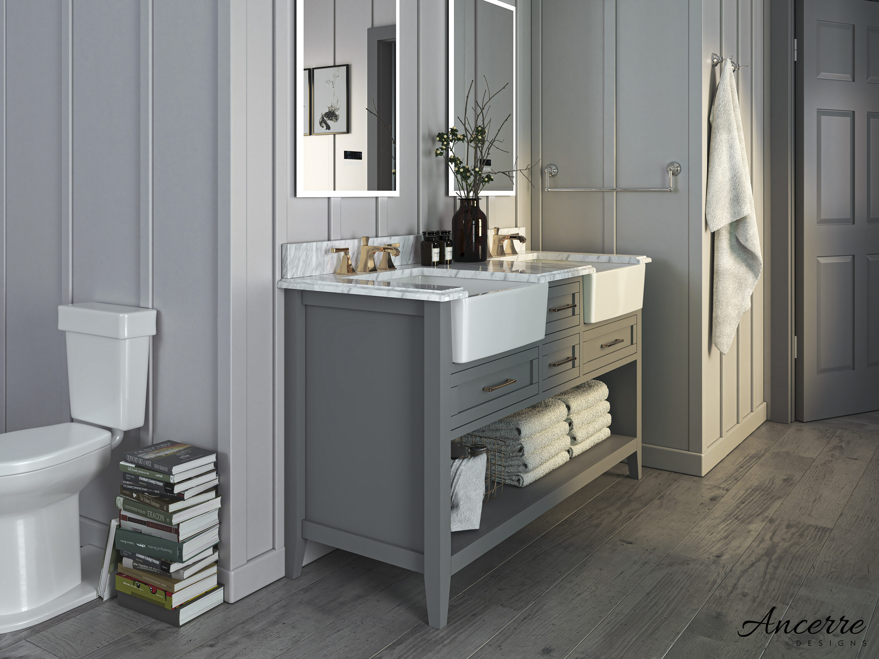 Ancerre Designs VTS-HAYLEY-60-SCG-CW Bath-Vanity-Combo - View #10