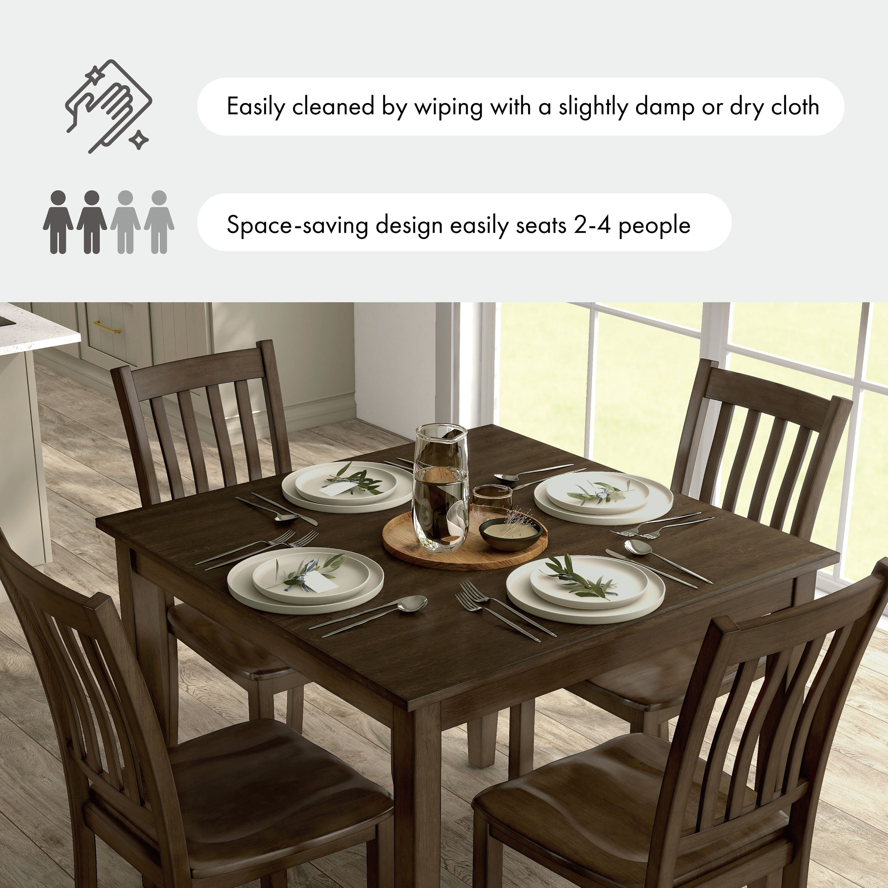 Furniture of America EC-3583WN-T-5PK Dining-Sets - View #17