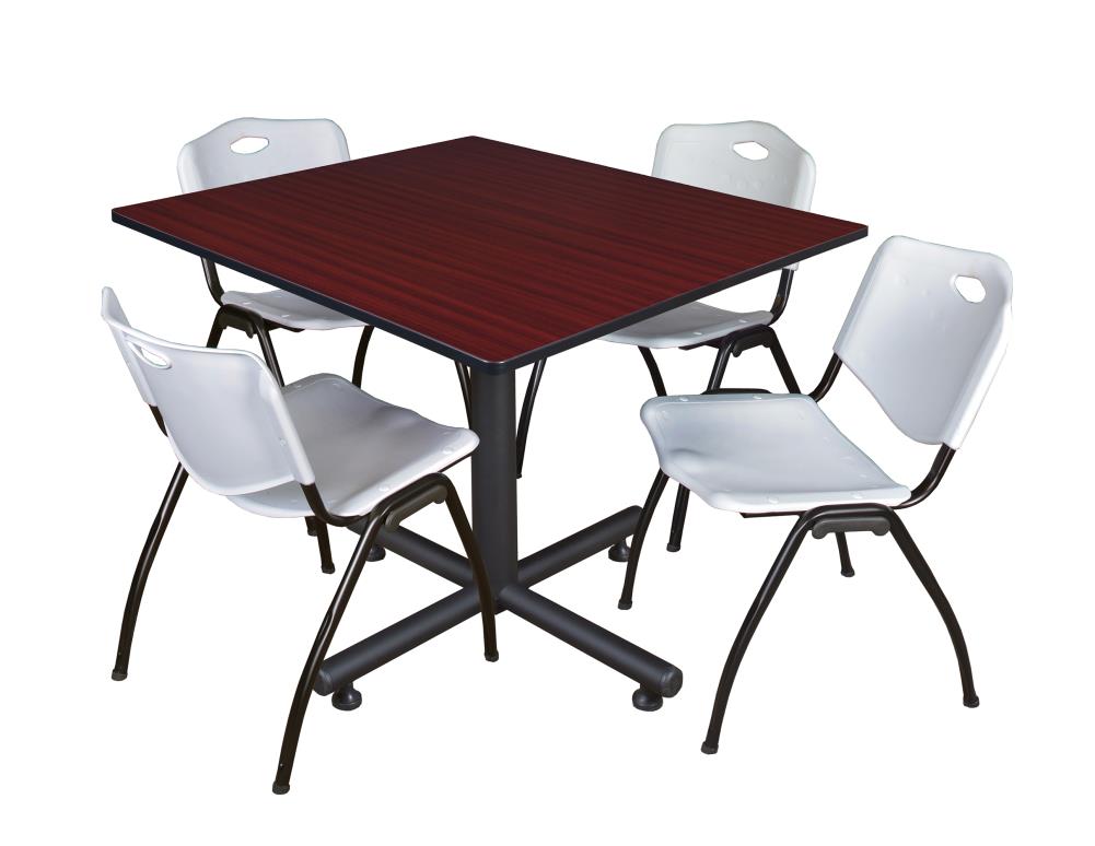 Regency TKB4848MH47GY Breakroom Brown 4-Person Training Table (48-in W x 29-in H)