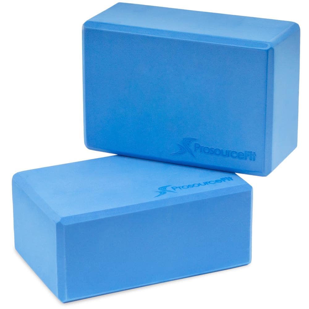 ProsourceFit Foam Yoga Blocks (Set of 2) - Blue, 6-inch Height, Lightweight  and Non-Slip for Flexibility and Proper Body Alignment in the Pilates & Yoga  Accessories department at