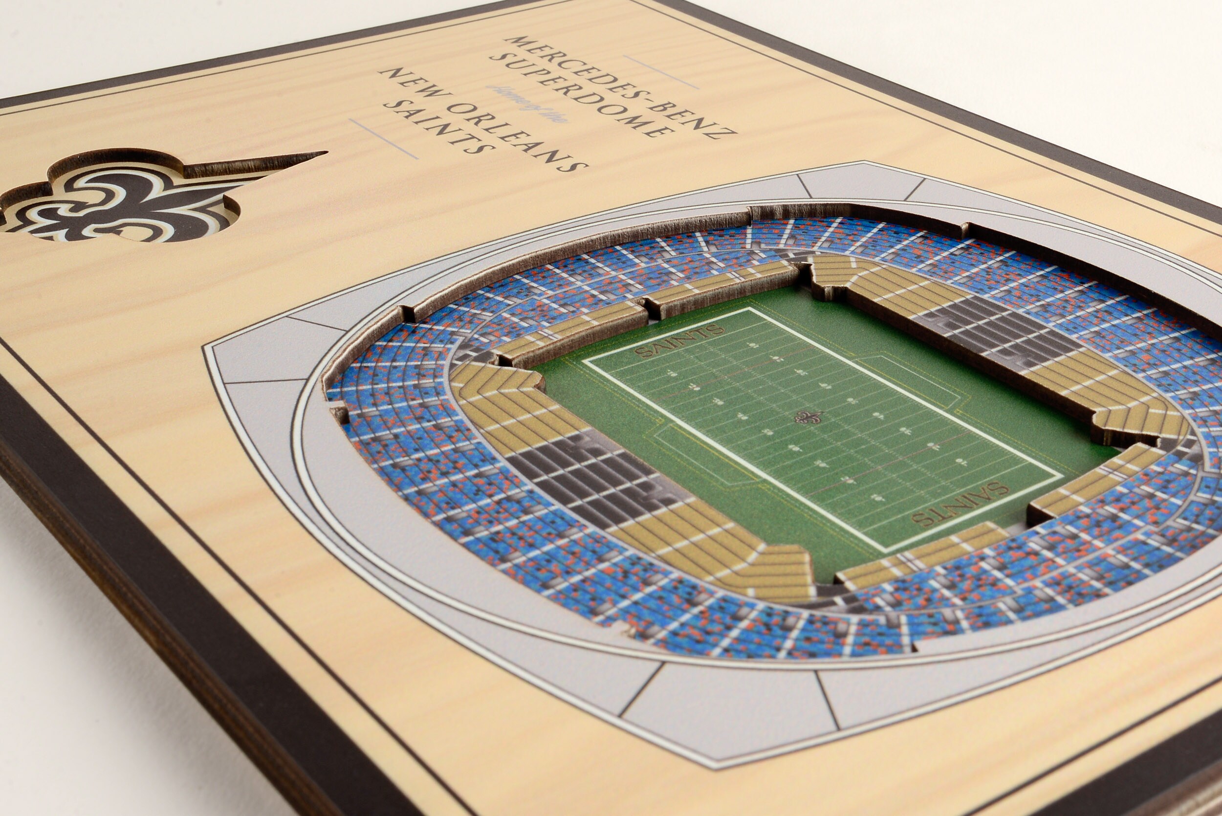 New Orleans Saints Mercedes-Benz Superdome Stadiumview 3D Wall Art