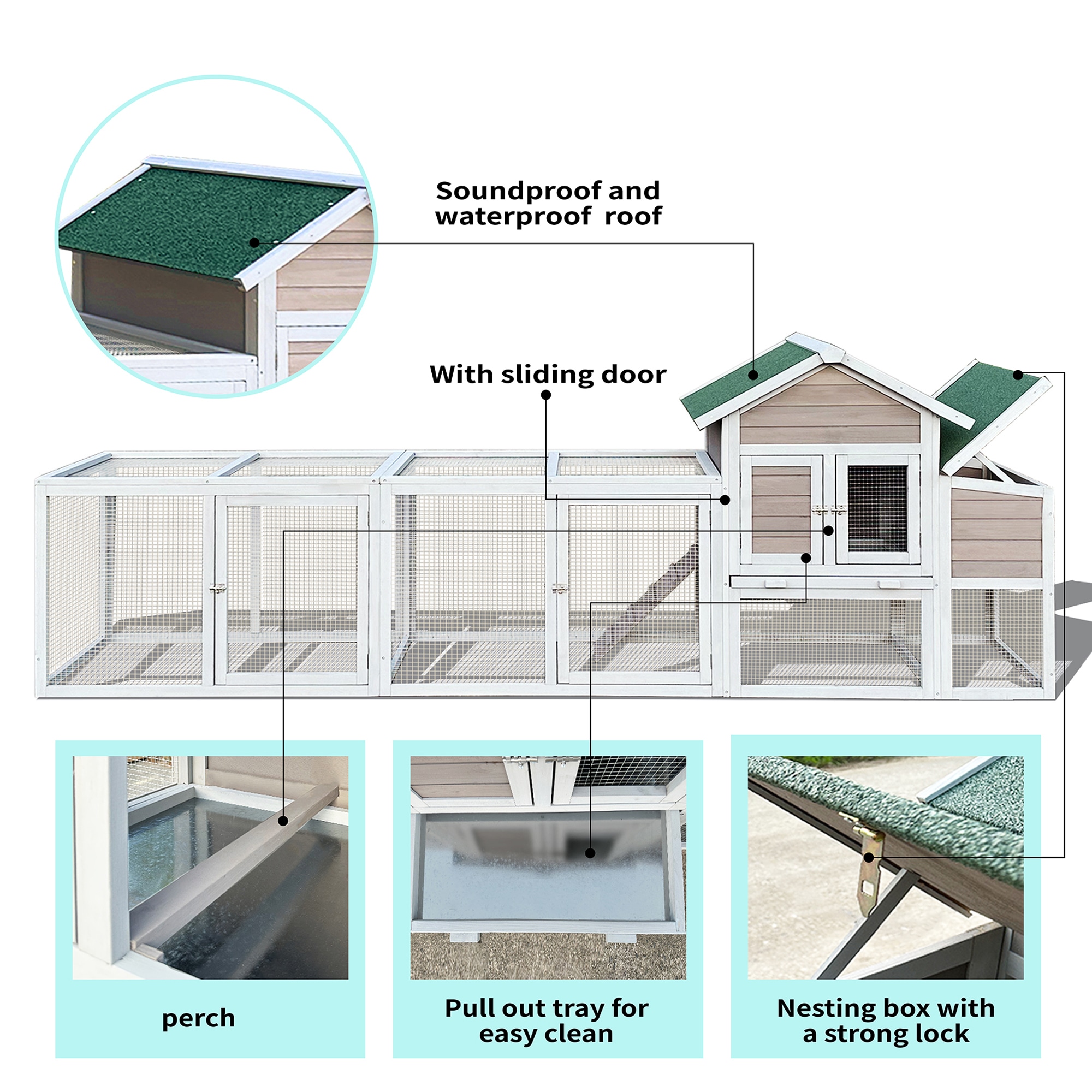 Gaierptone CRXYV99LY0U Chicken-Coops-Rabbit-Hutches - View #8