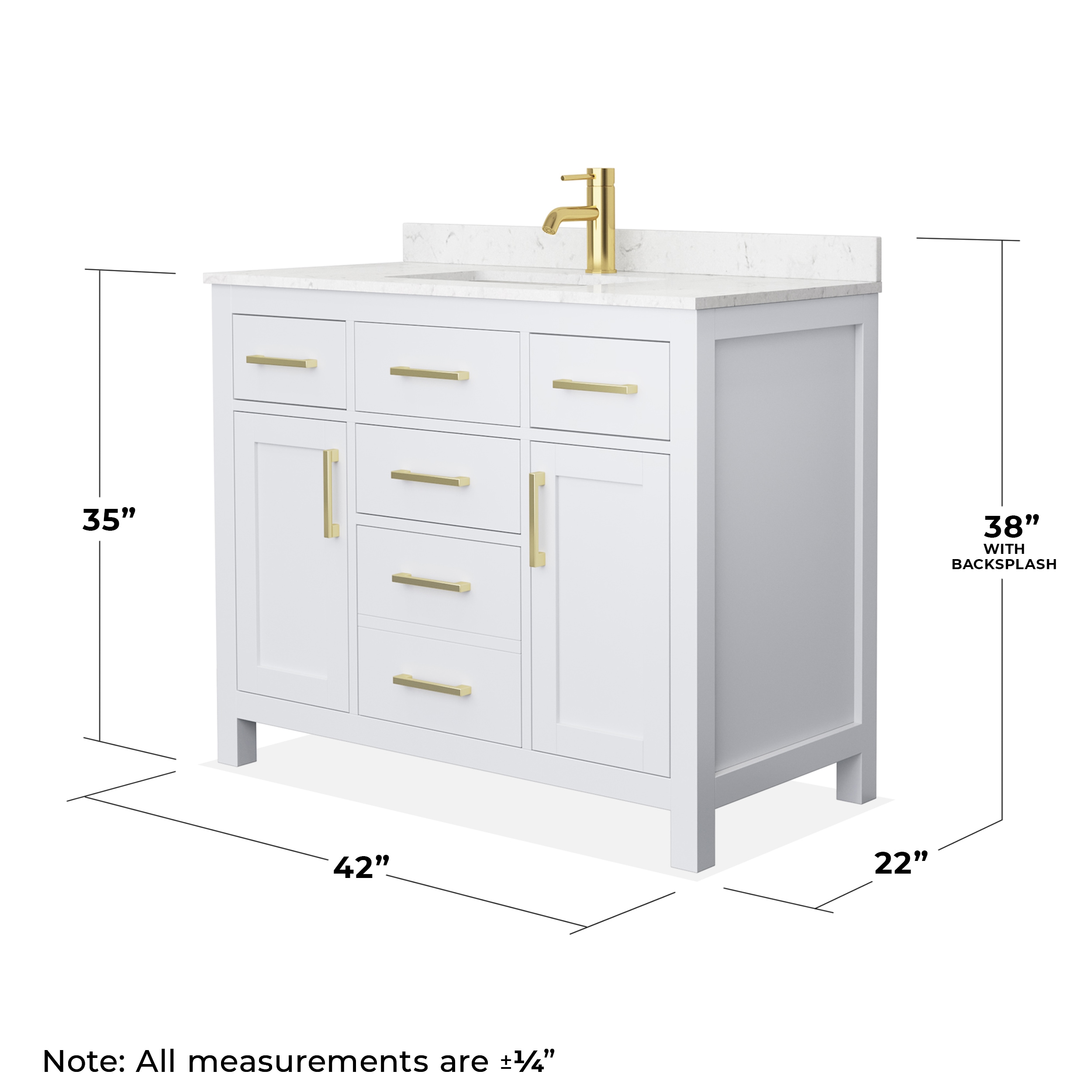 Wyndham Collection WCG242442SWGCCUNSMXX Bath-Vanity-Combo - View #5