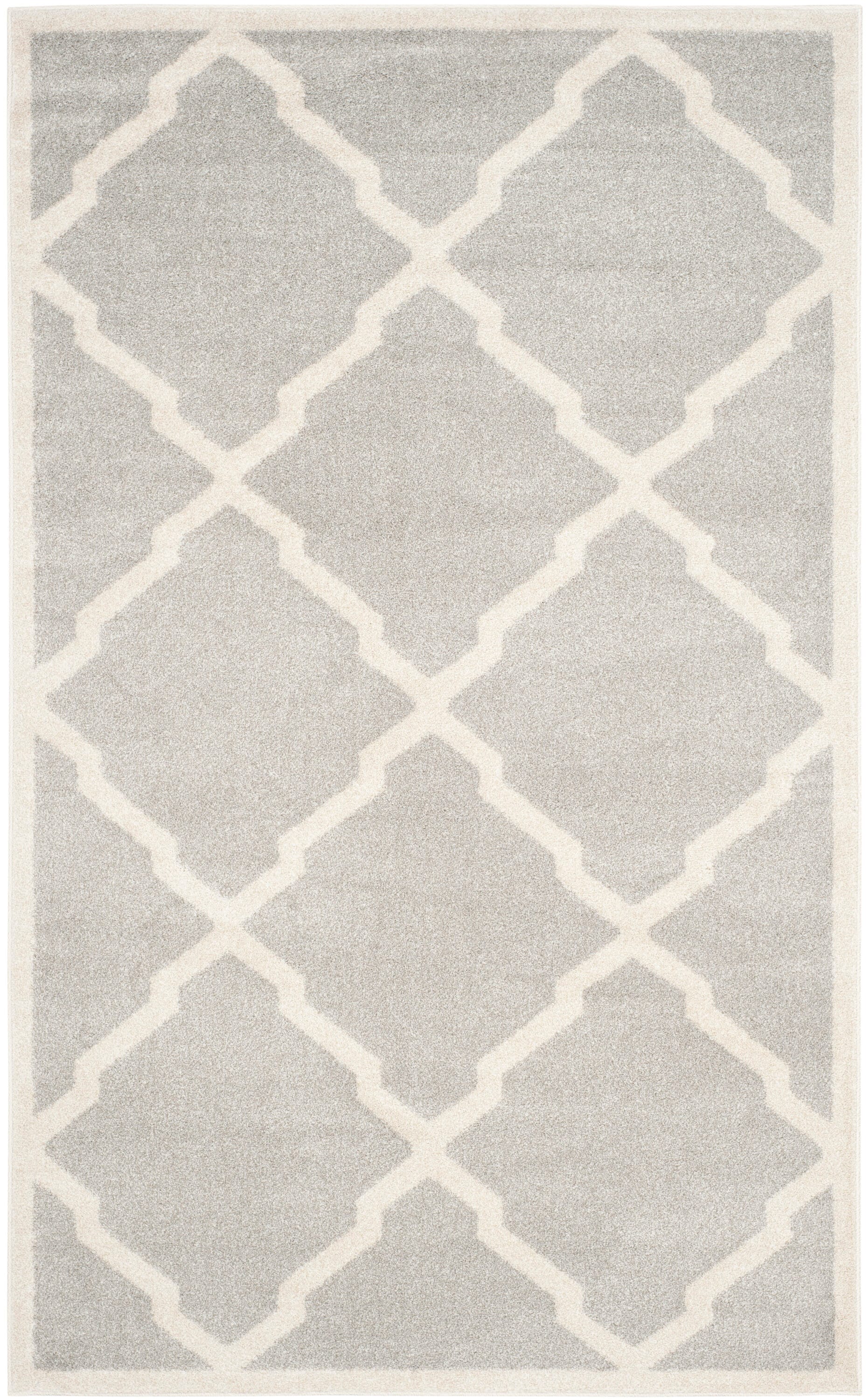 Safavieh AMT421B-5 Amherst Lowell 5 x 8 (ft) Loomed Synthetic Light Gray/Beige Rectangular Indoor Trellis Farmhouse/Cottage Area rug