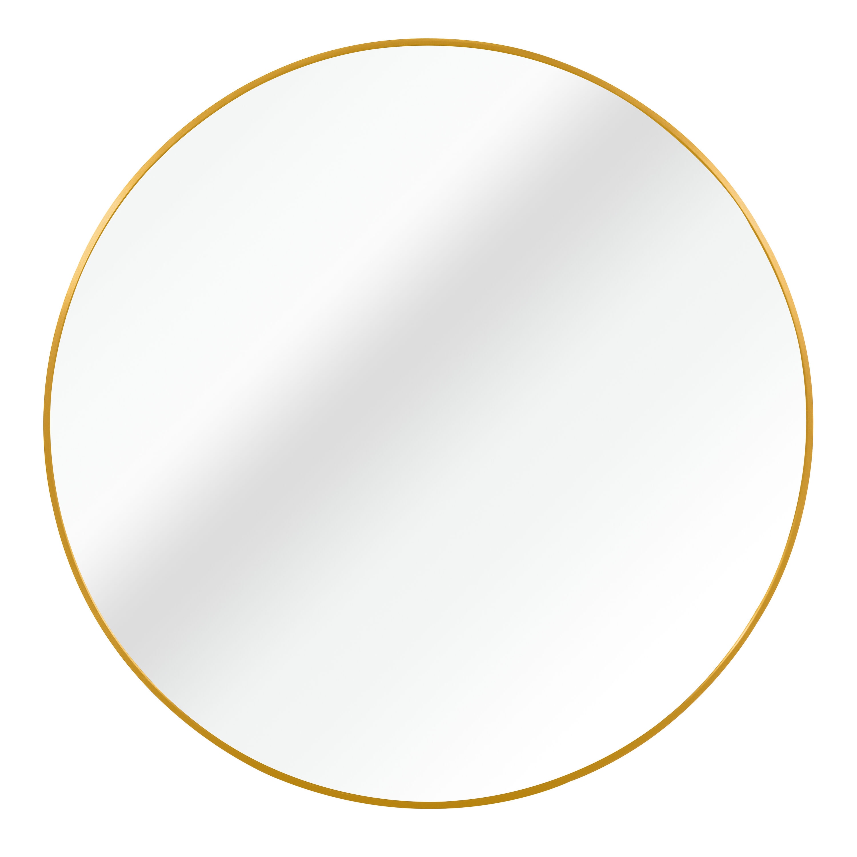 Bayfeve BF-82026-MIR 24-Inches x 24-Inches Framed Round Bathroom Vanity Mirror ( Gold )