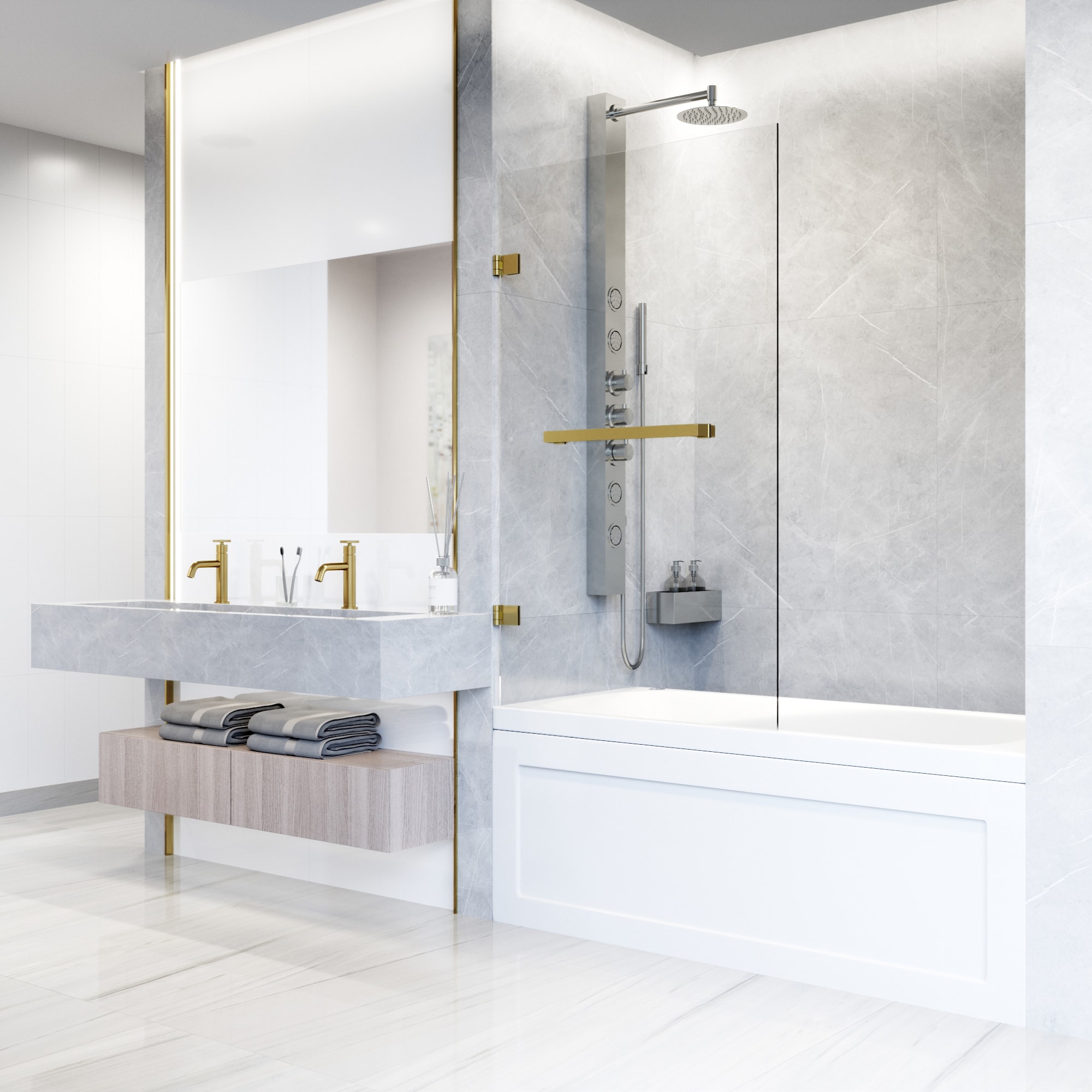 VIGO VG6074MGCL3458 Bathtub-Doors - View #5