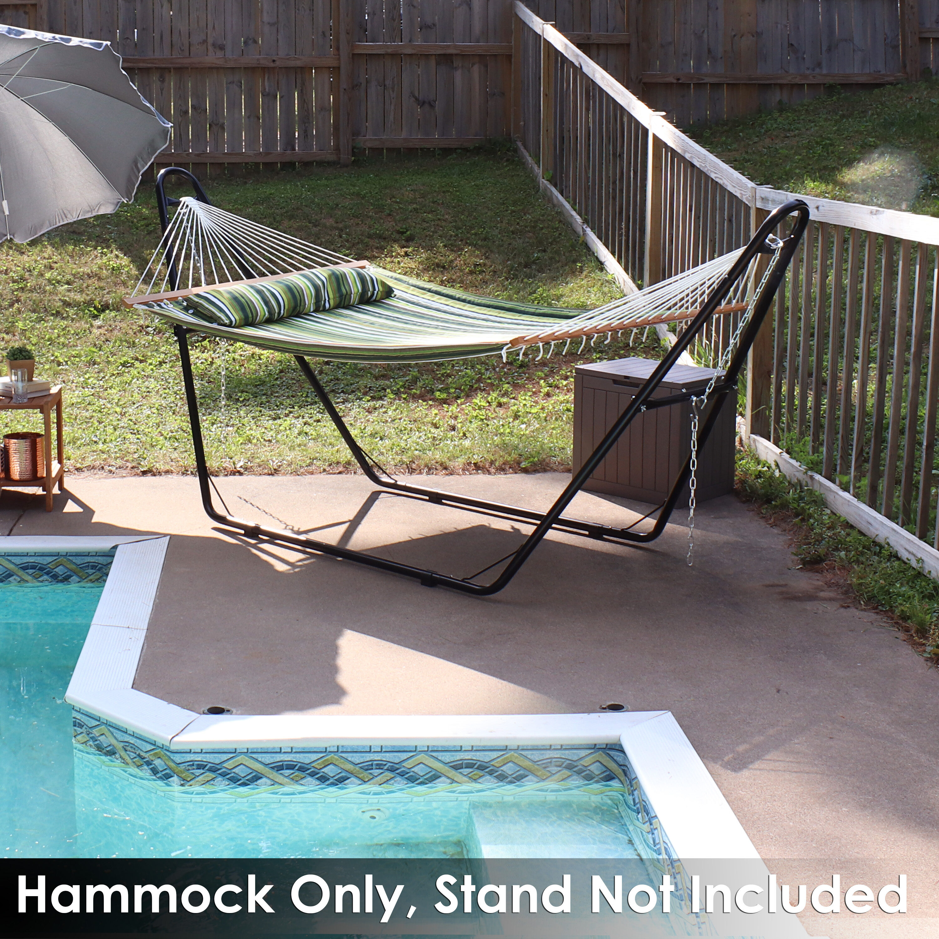 Sunnydaze Decor LY-QFH-MS Melon Stripe Quilted Hammock