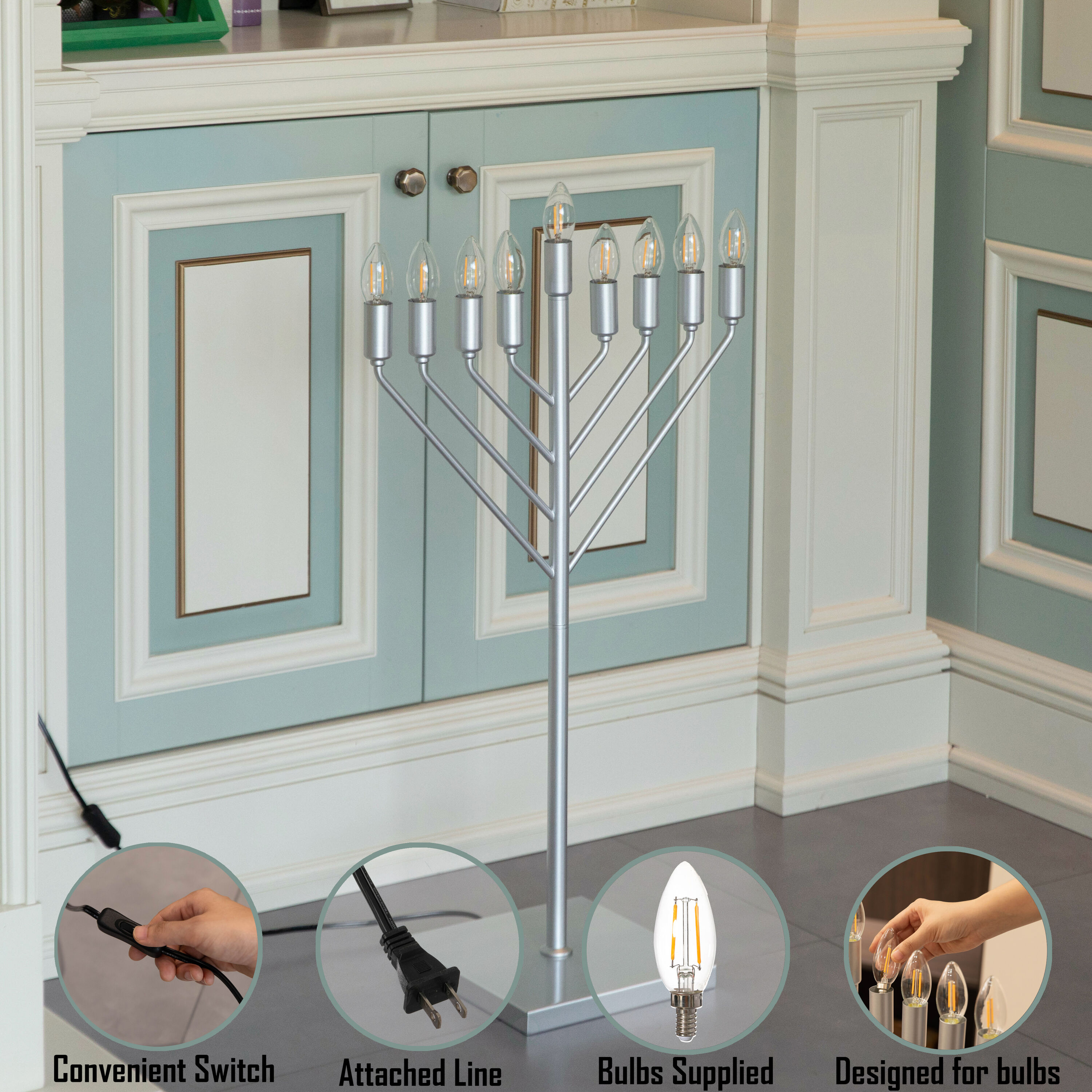 Vintiquewise QI004626-SI Indoor-Hanakkah-Decor - View #5