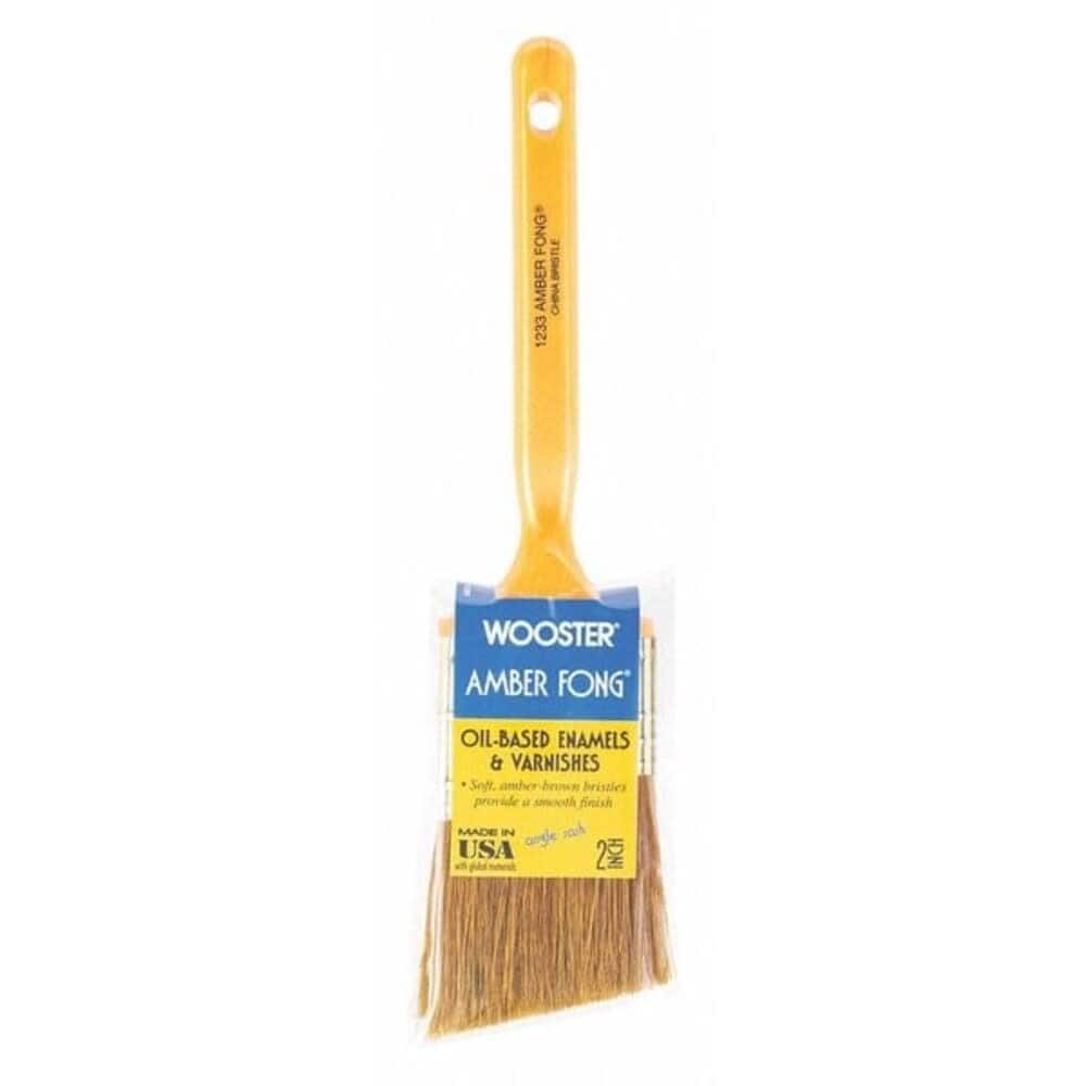 Wooster 2 Angle Sash Soft Brown China Bristle Bristle Paint Brush Plastic Handle
