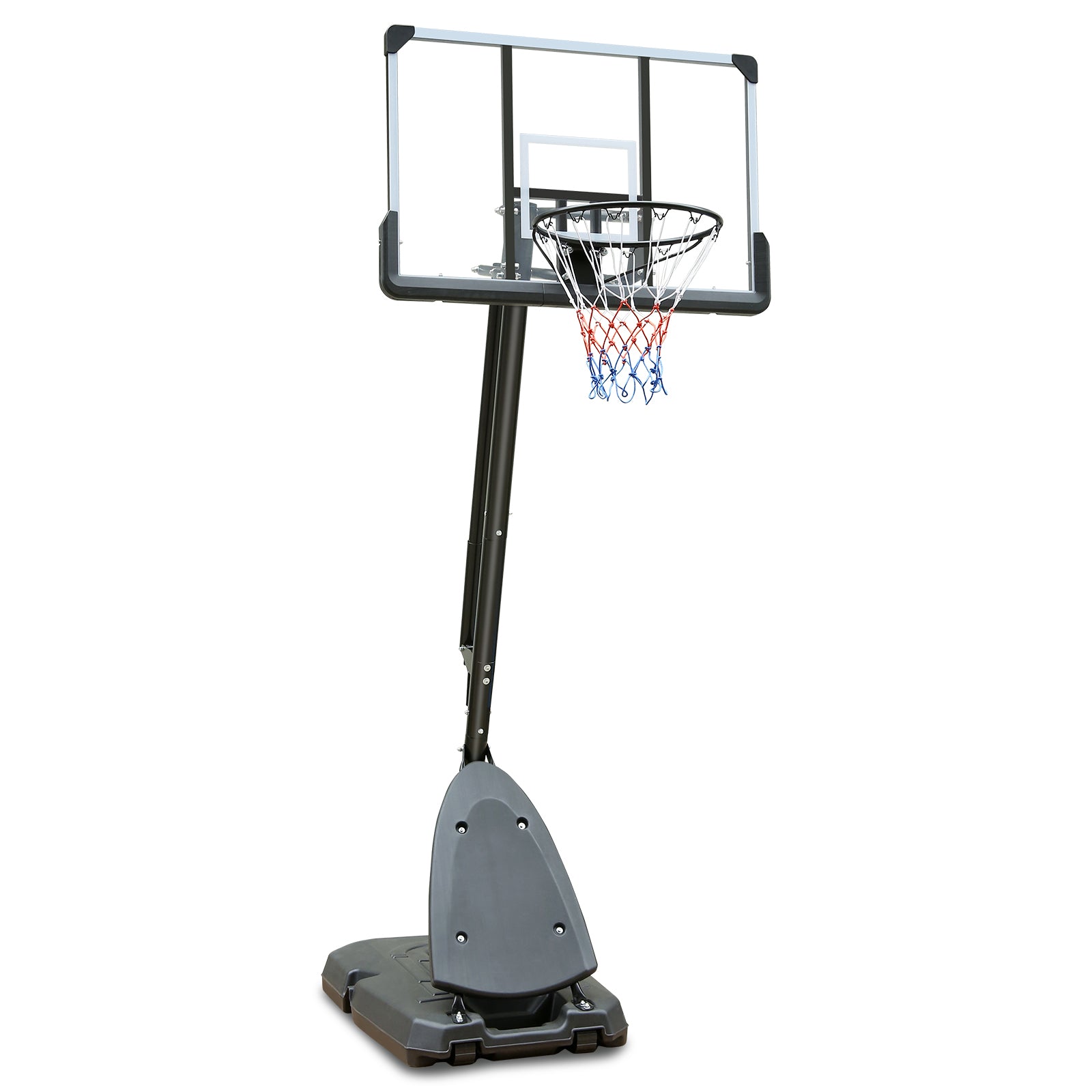Tatayosi T109637 Adjustable 7 to 10ft Basketball Hoop Backboard System with Stable Base and Wheels