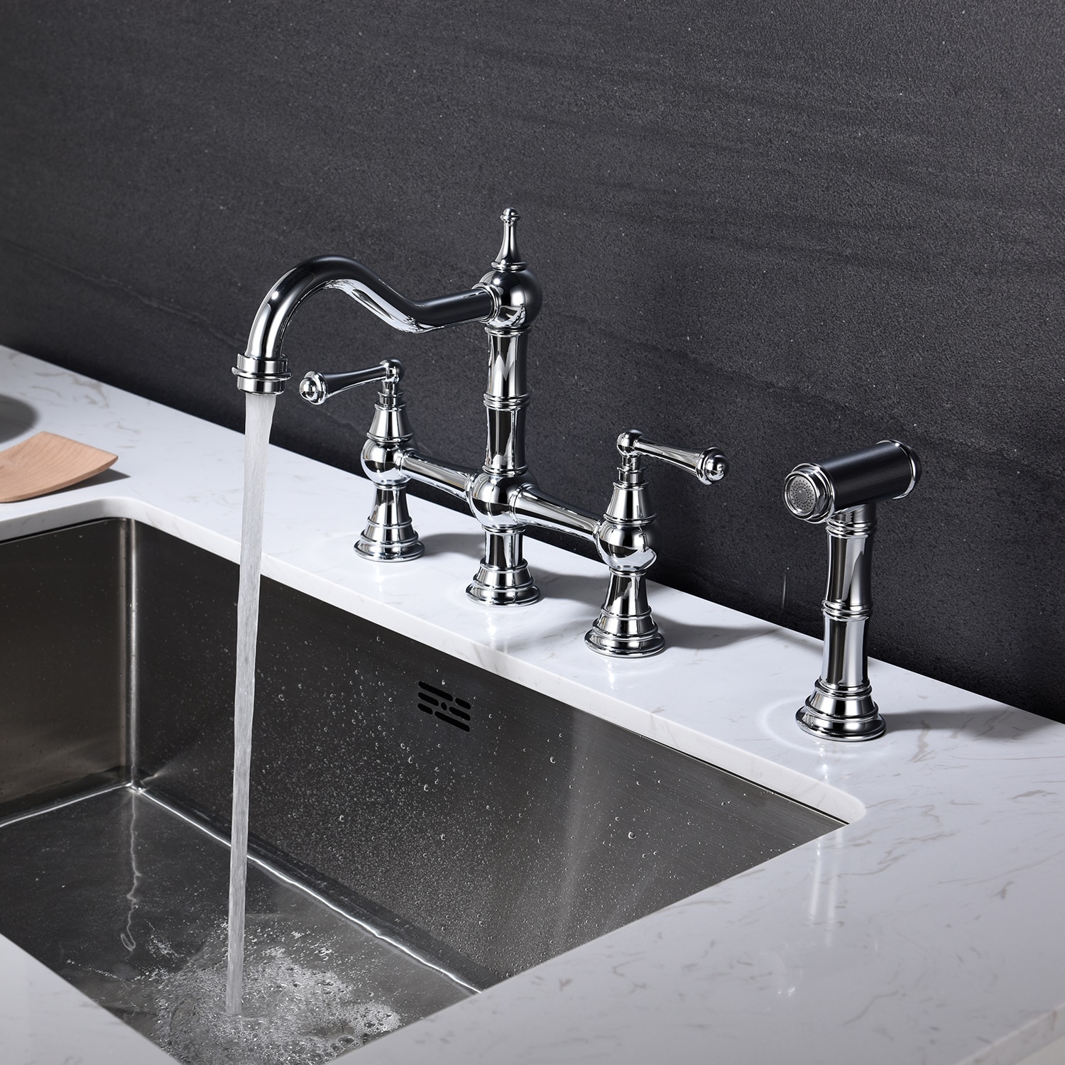 Mondawe OR-Q706CH-DG Kitchen-Faucets - View #4