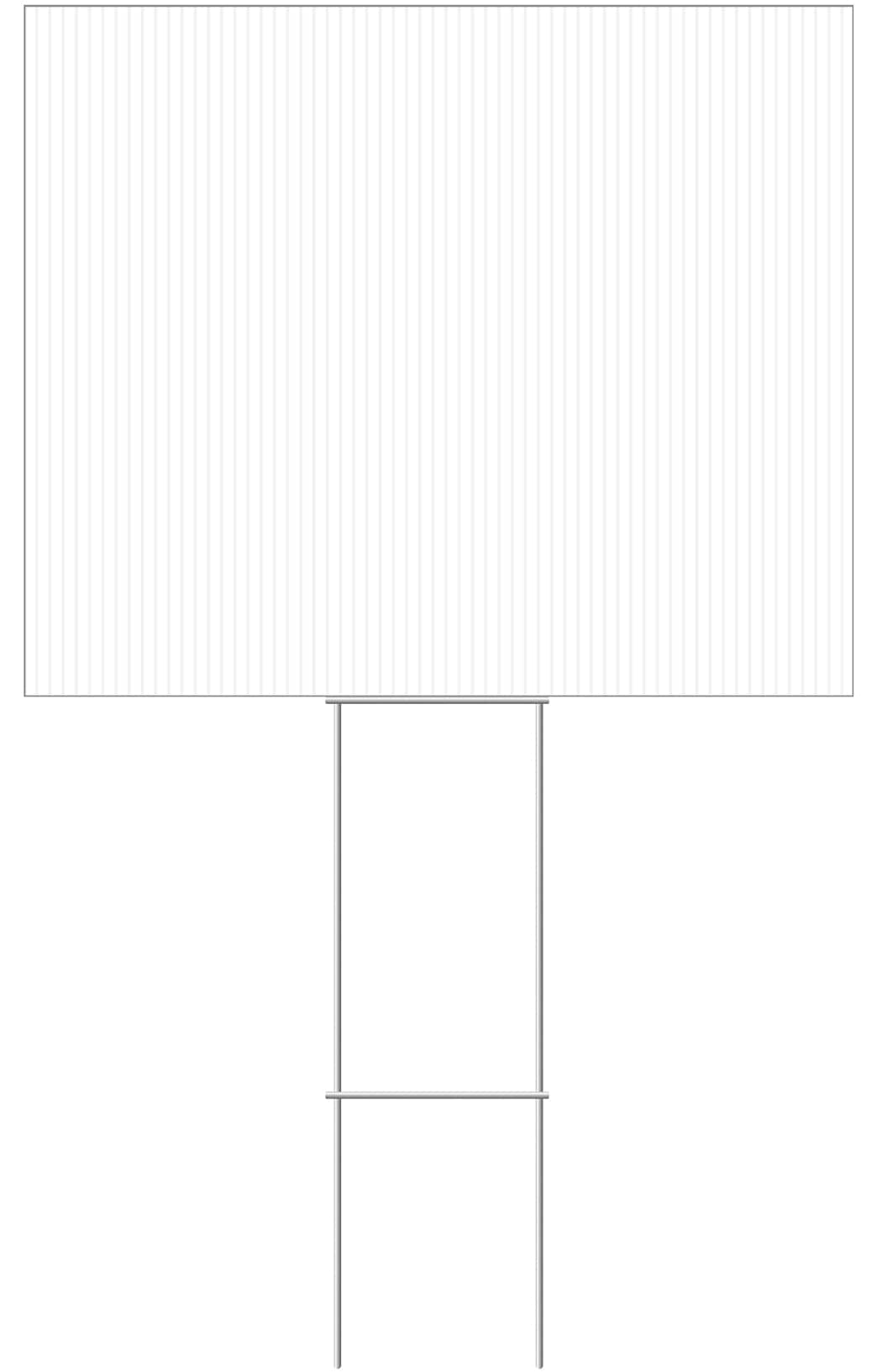 Details about   Durable 18in x 26in 1 3 5 7 10 15 or 20 DIY Blank White Yard Sign Kit W/ H Frame 