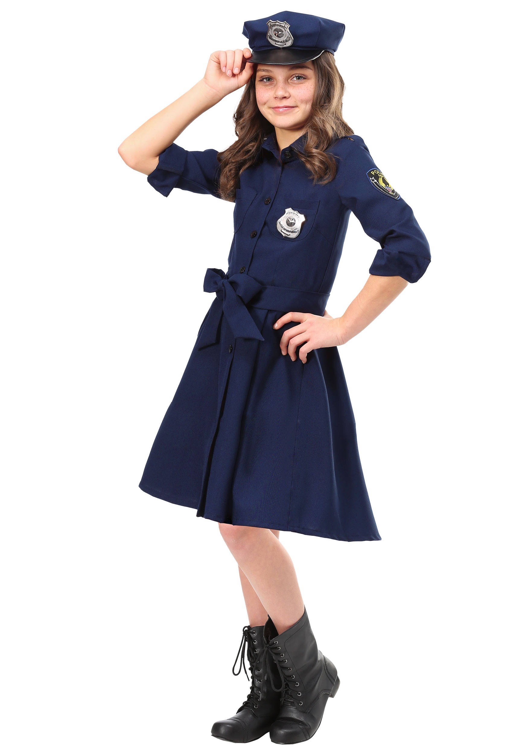 HalloweenCostumes.com FUN0326CH-XL FUN Costumes Girl's Helpful Police Officer Costume X-Large