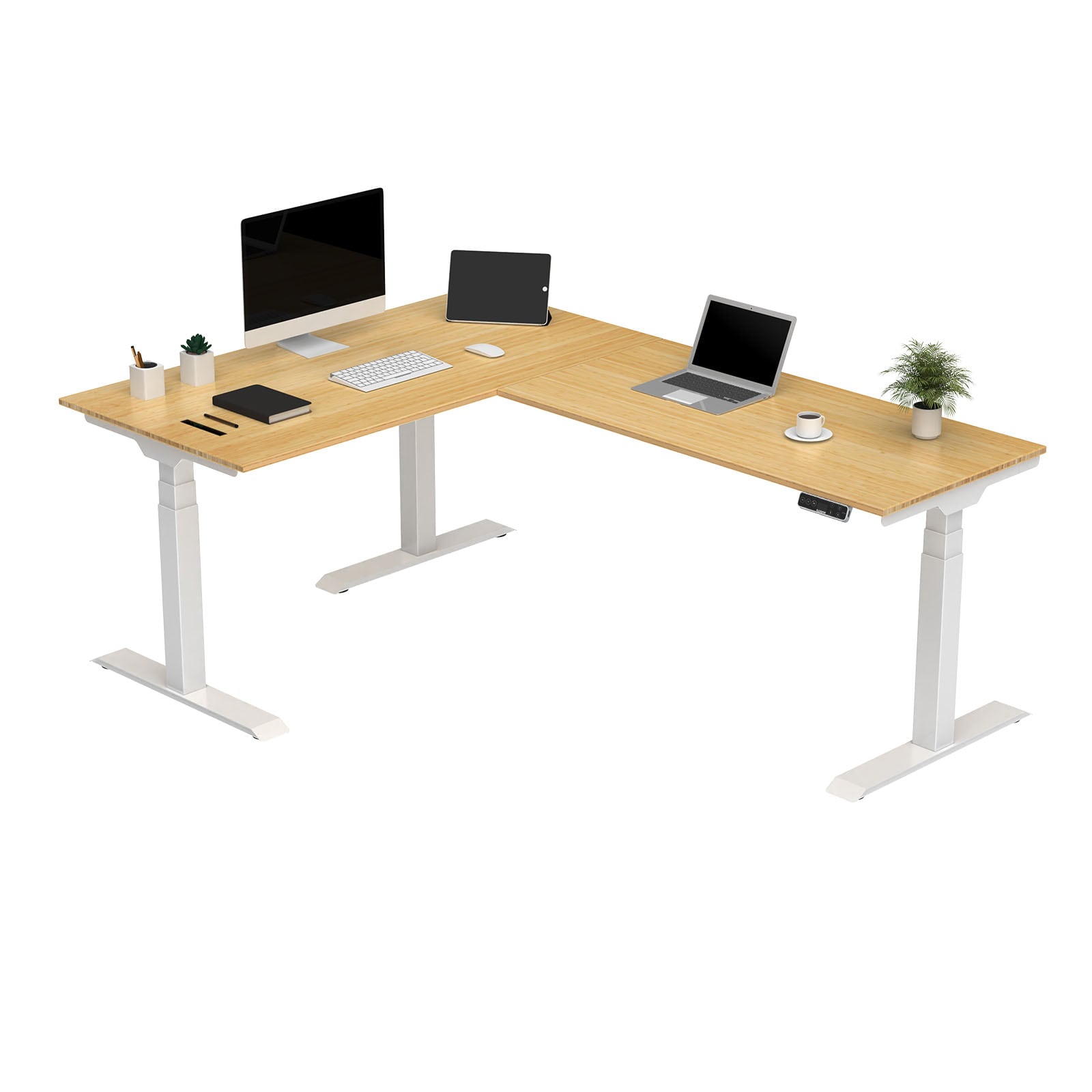 FlexiSpot E7LWR557624LB-ZB 76-in Yellow Modern/Contemporary Standing desk