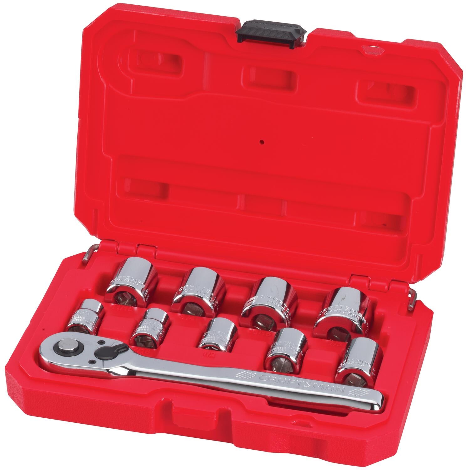 Craftsman 10 pc 3/8" Drive SAE Socket Ratchet Wrench Set 34553 w 6" Bonus Ext. 