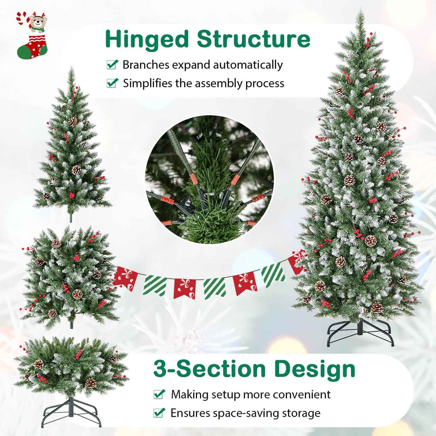 Costway CSHY000448 Artificial-Christmas-Trees - View #7