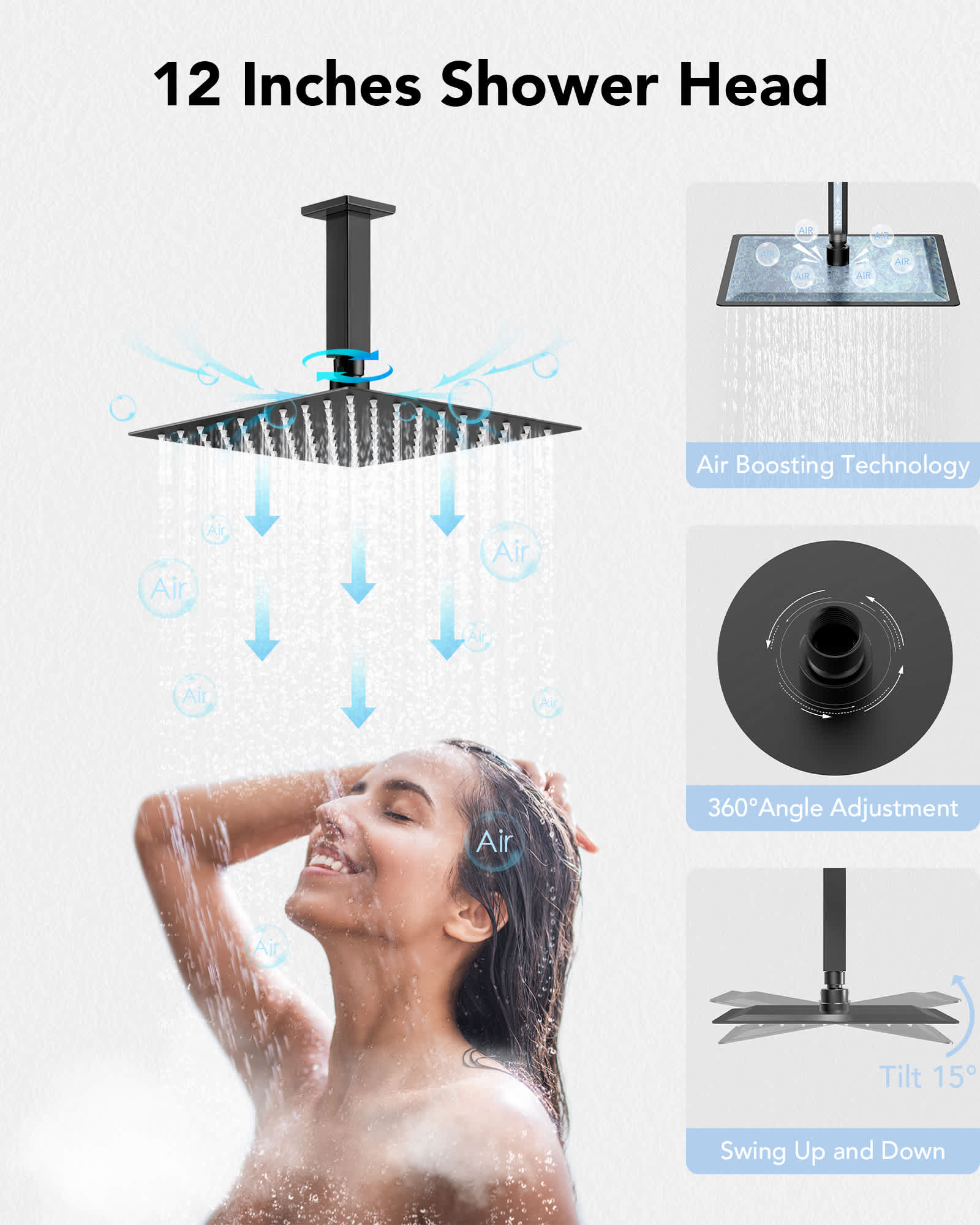 EVERSTEIN SFS-1015-BK12 Tub-Shower-Faucets - View #4