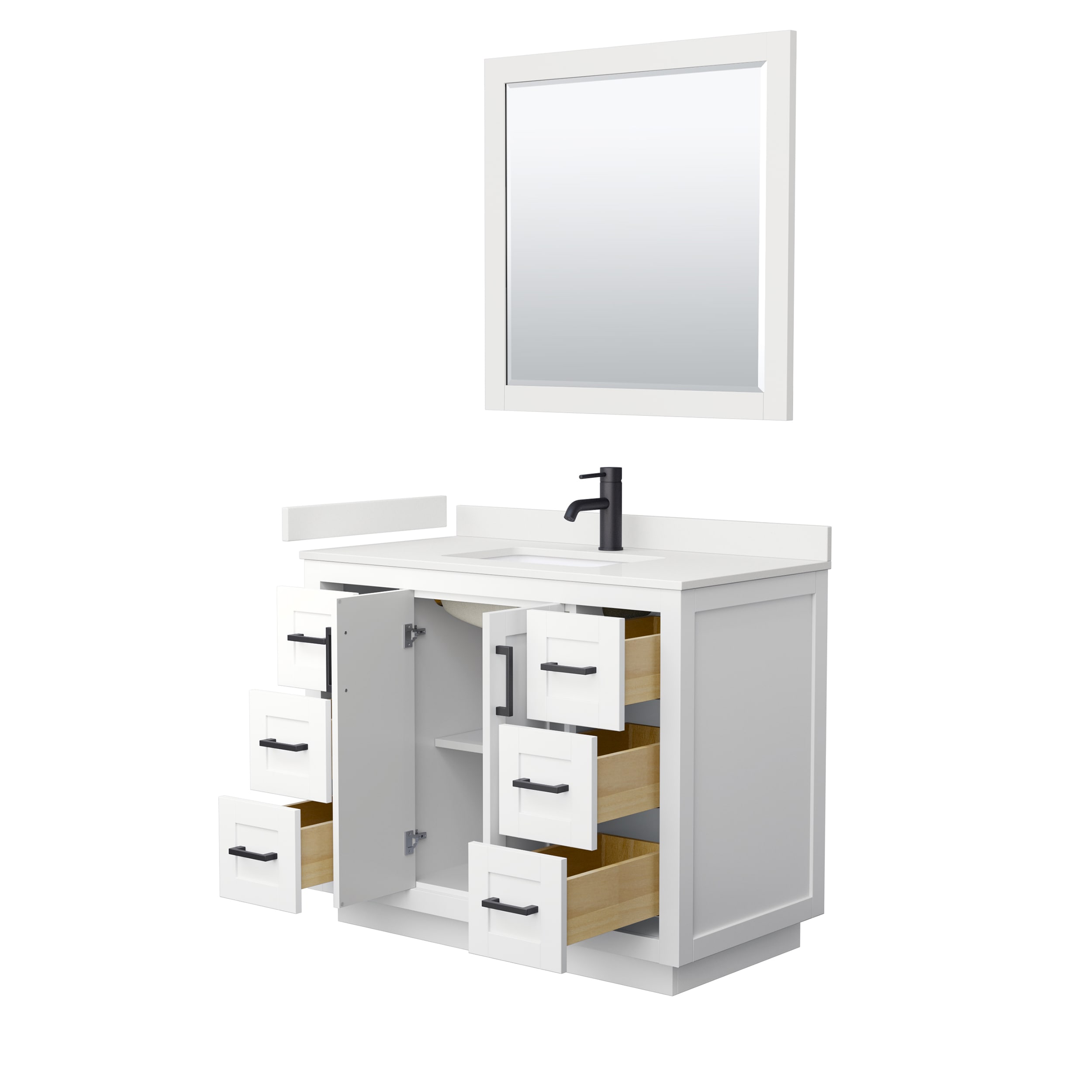Wyndham Collection WCF292942SWBWQUNSM34 Bath-Vanity-Combo - View #3
