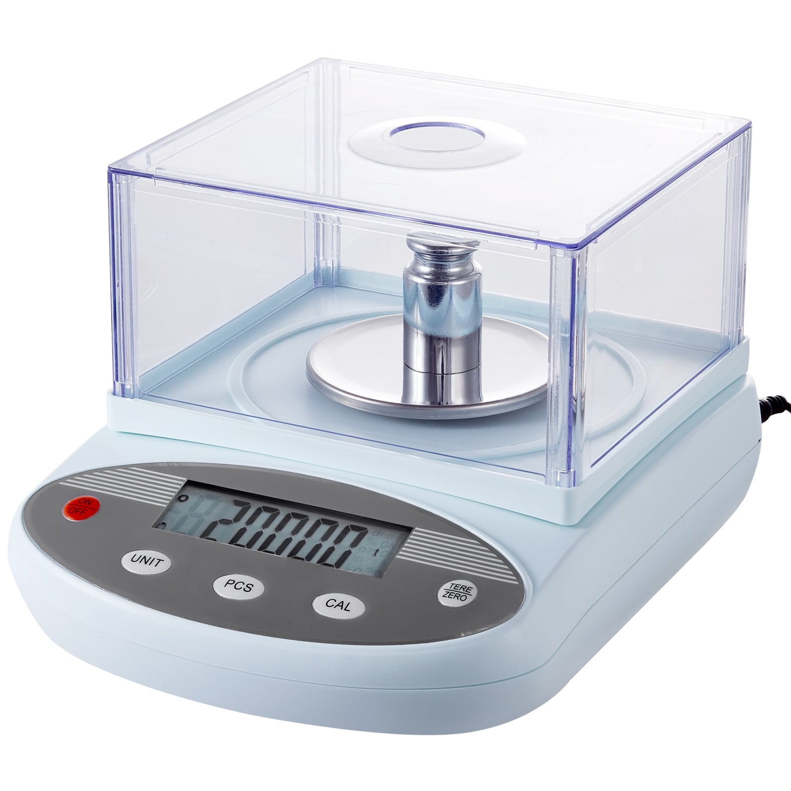 VEVOR SCSYSCHTP00004516V1 Analytical Balance 500 gram x 0.001g Accuracy High Precision Lab Scale 13 Units Conversion Electronic Scientific Laboratory Scale with Windshield LCD Display Digital Jewelry Weighing Scale