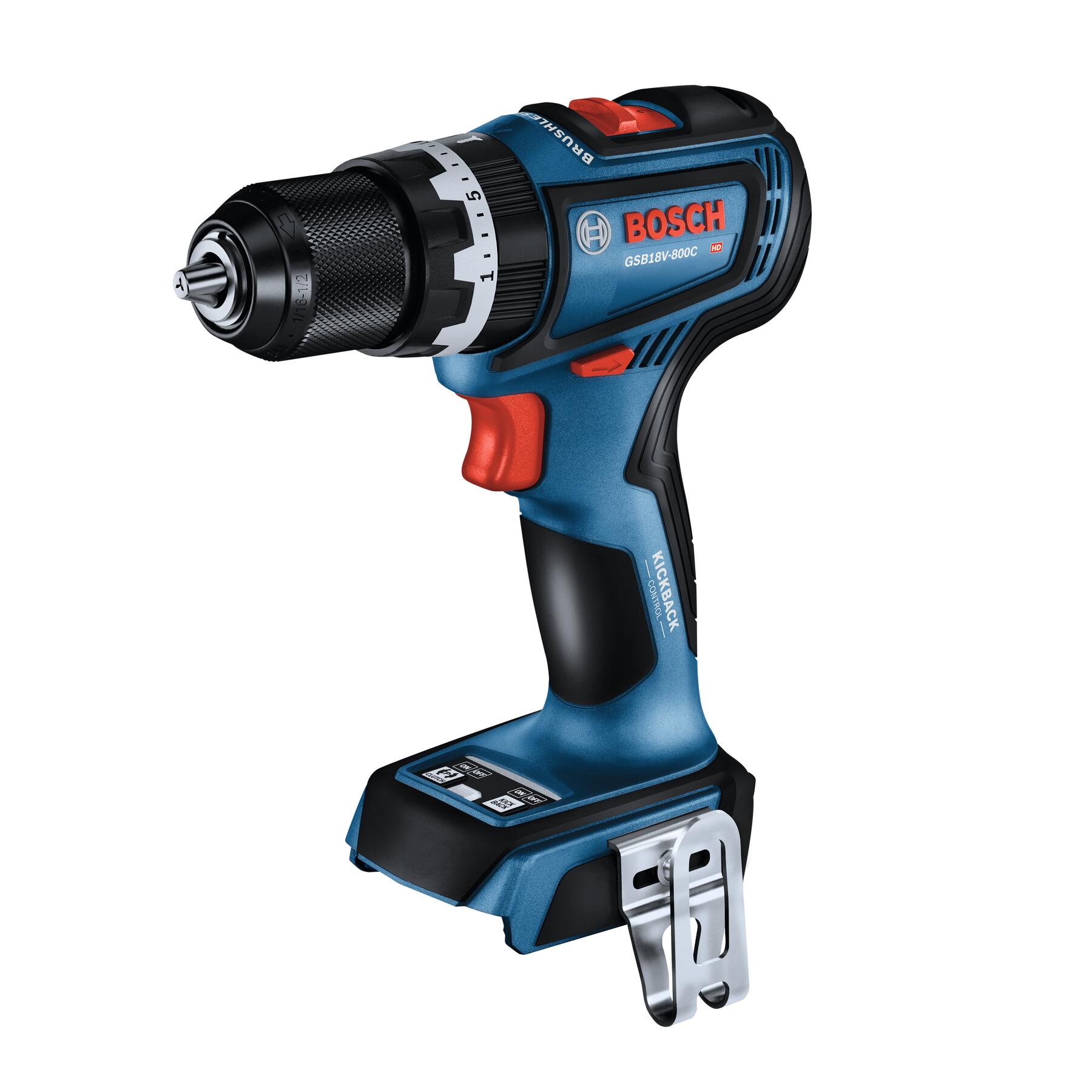 Bosch GSB18V-800CN 1/2-in 18-volt 4 -Amp Variable Speed Brushless Cordless Hammer Drill